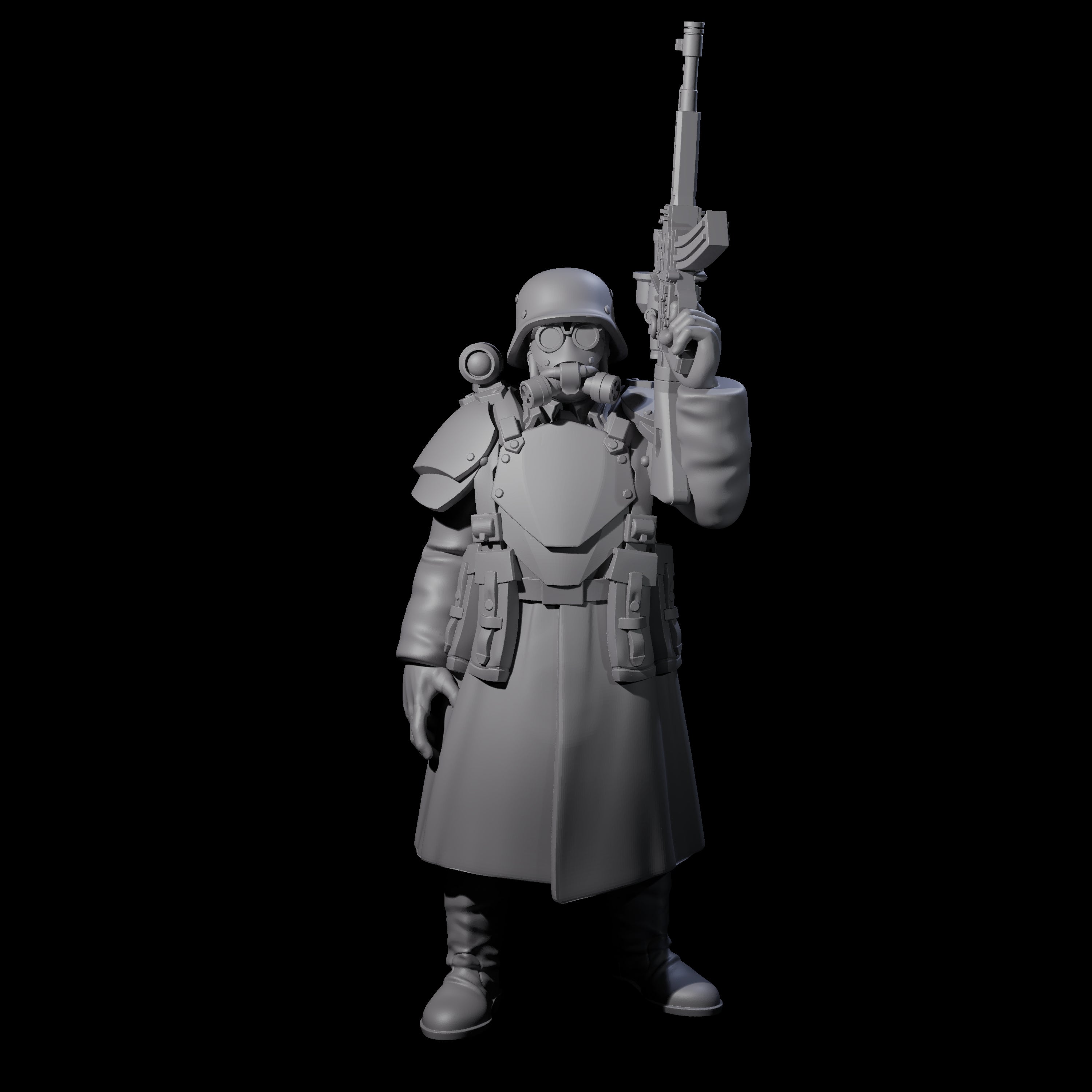 Weird War German Masked Commando B Miniature for Dungeons and Dragons, Pathfinder or other TTRPGs