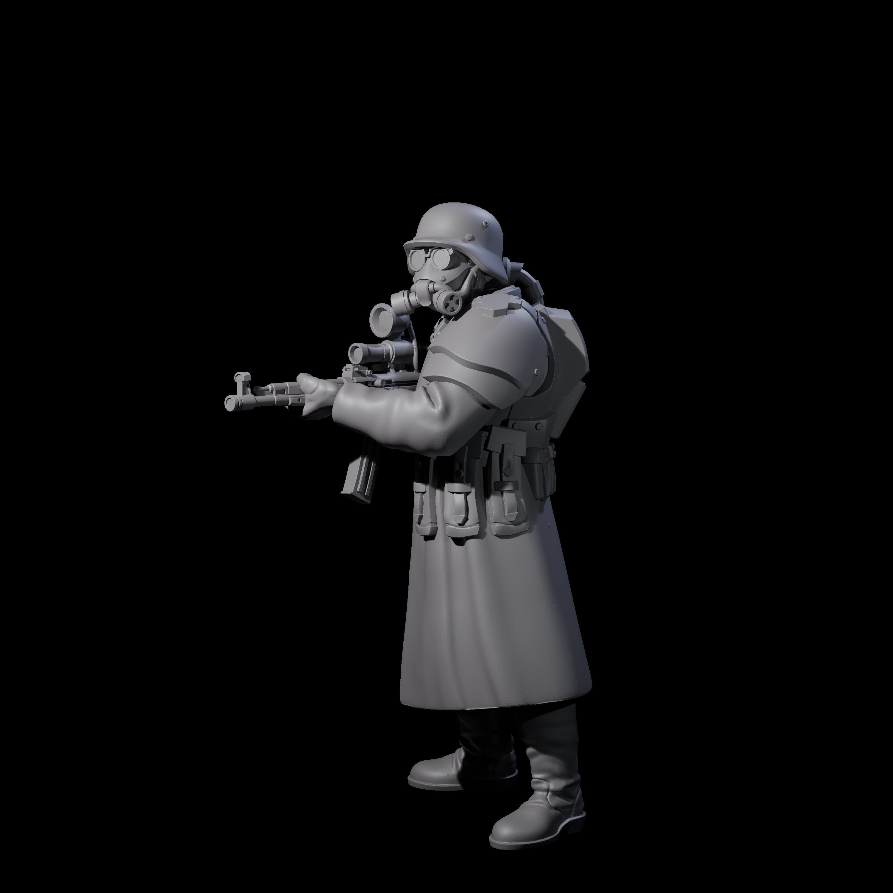 Weird War German Masked Commando C Miniature for Dungeons and Dragons, Pathfinder or other TTRPGs