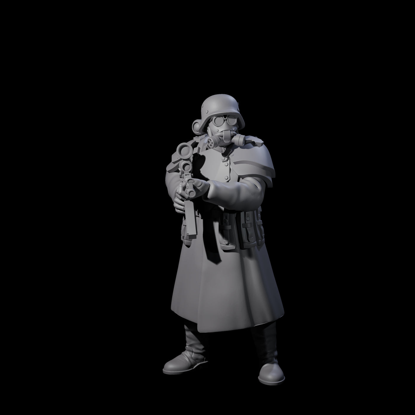 Weird War German Masked Commando C Miniature for Dungeons and Dragons, Pathfinder or other TTRPGs