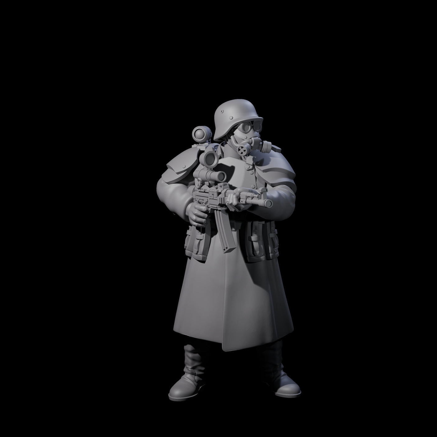 Weird War German Masked Commando C Miniature for Dungeons and Dragons, Pathfinder or other TTRPGs