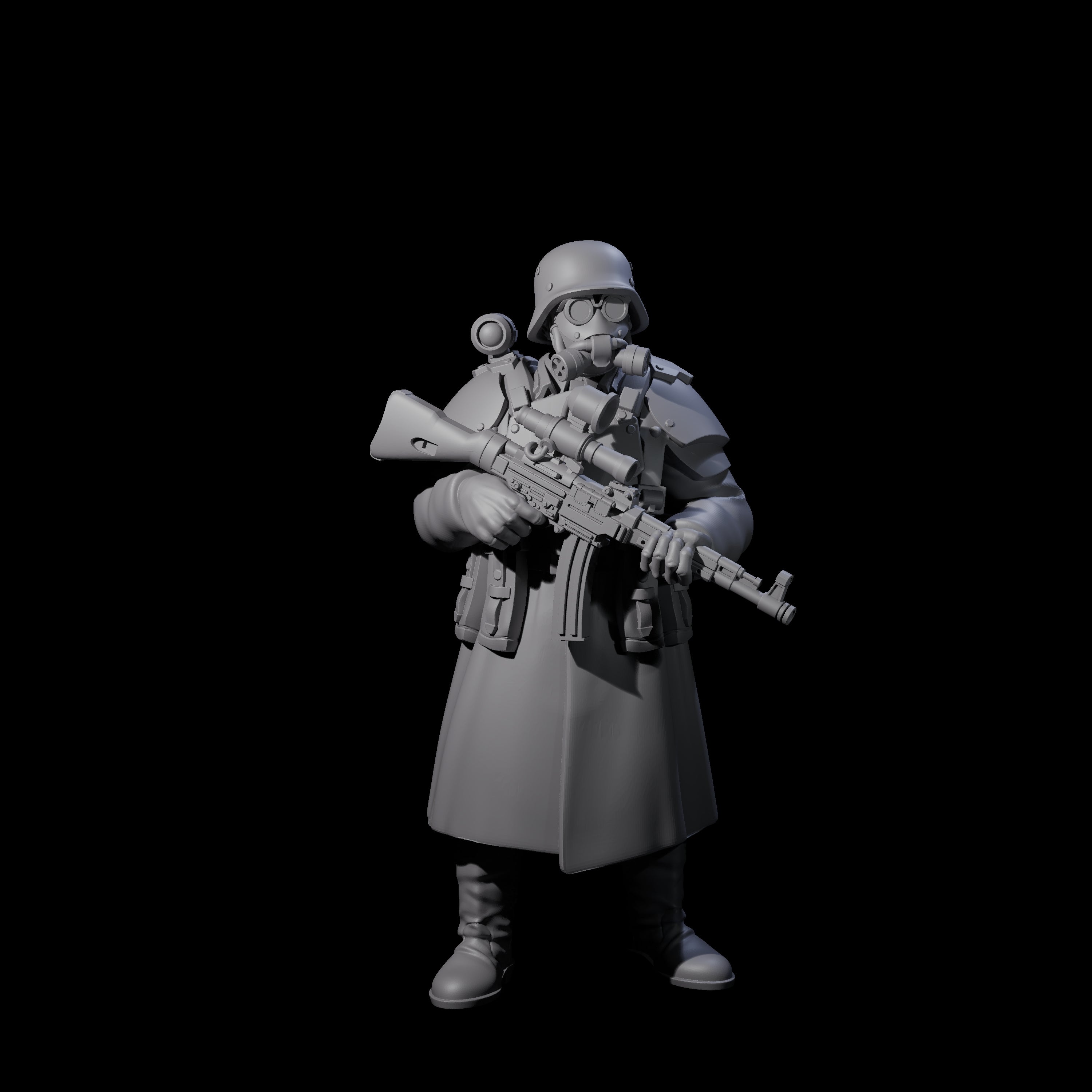 Weird War German Masked Commandos Miniature for Dungeons and Dragons, Pathfinder or other TTRPGs
