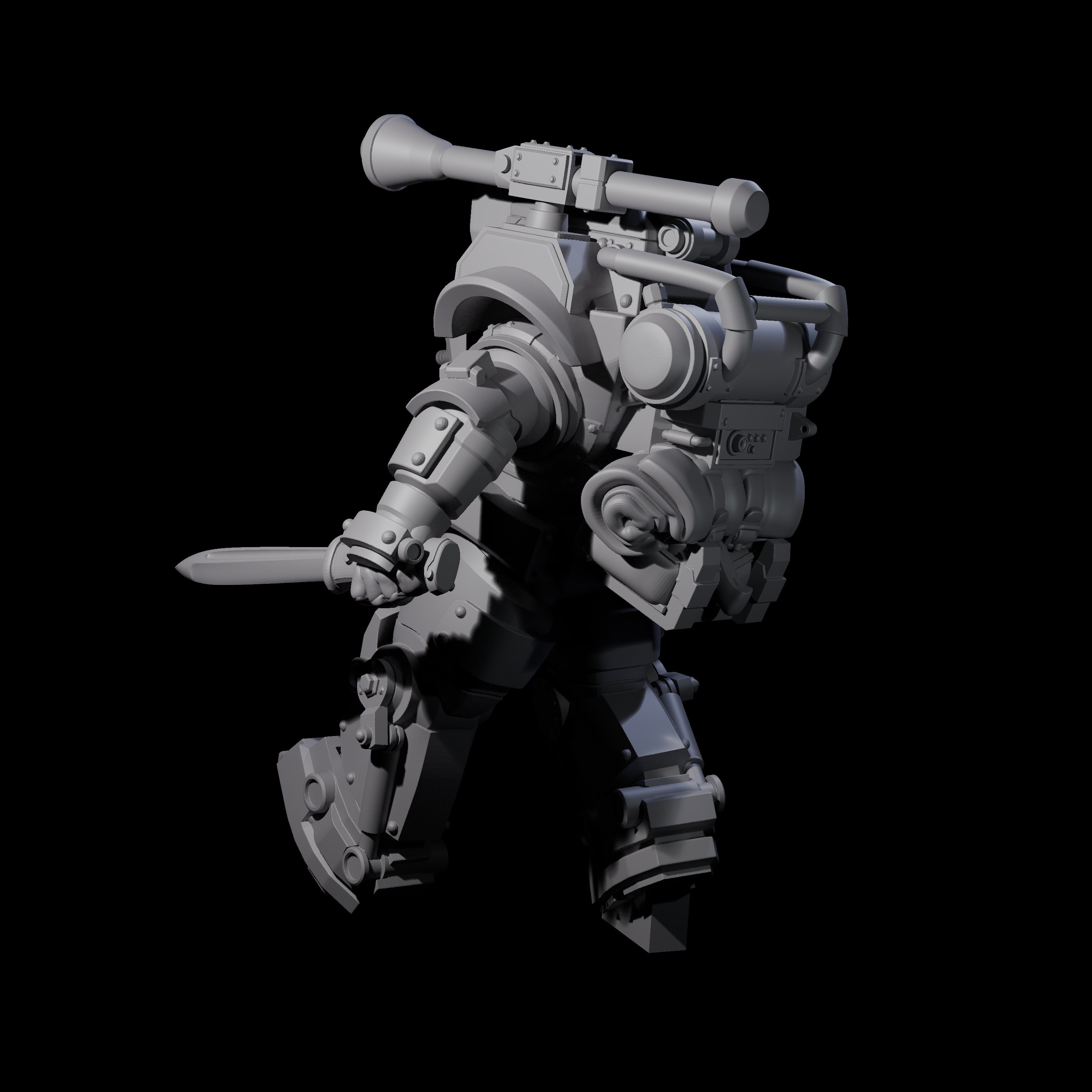 Weird War Mech Suited German Exo-Trooper A Miniature for Dungeons and Dragons, Pathfinder or other TTRPGs