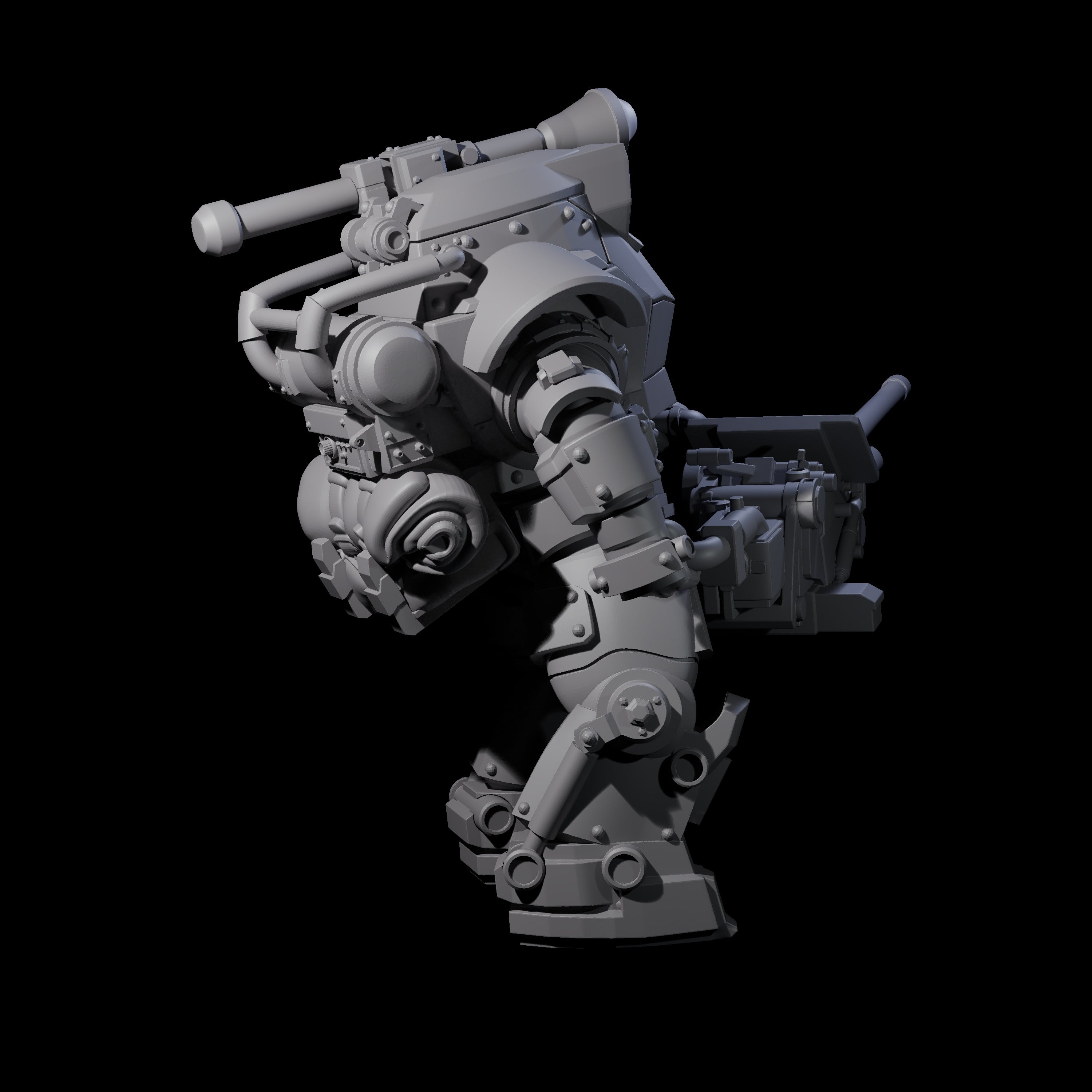 Weird War Mech Suited German Exo-Trooper B Miniature for Dungeons and Dragons, Pathfinder or other TTRPGs