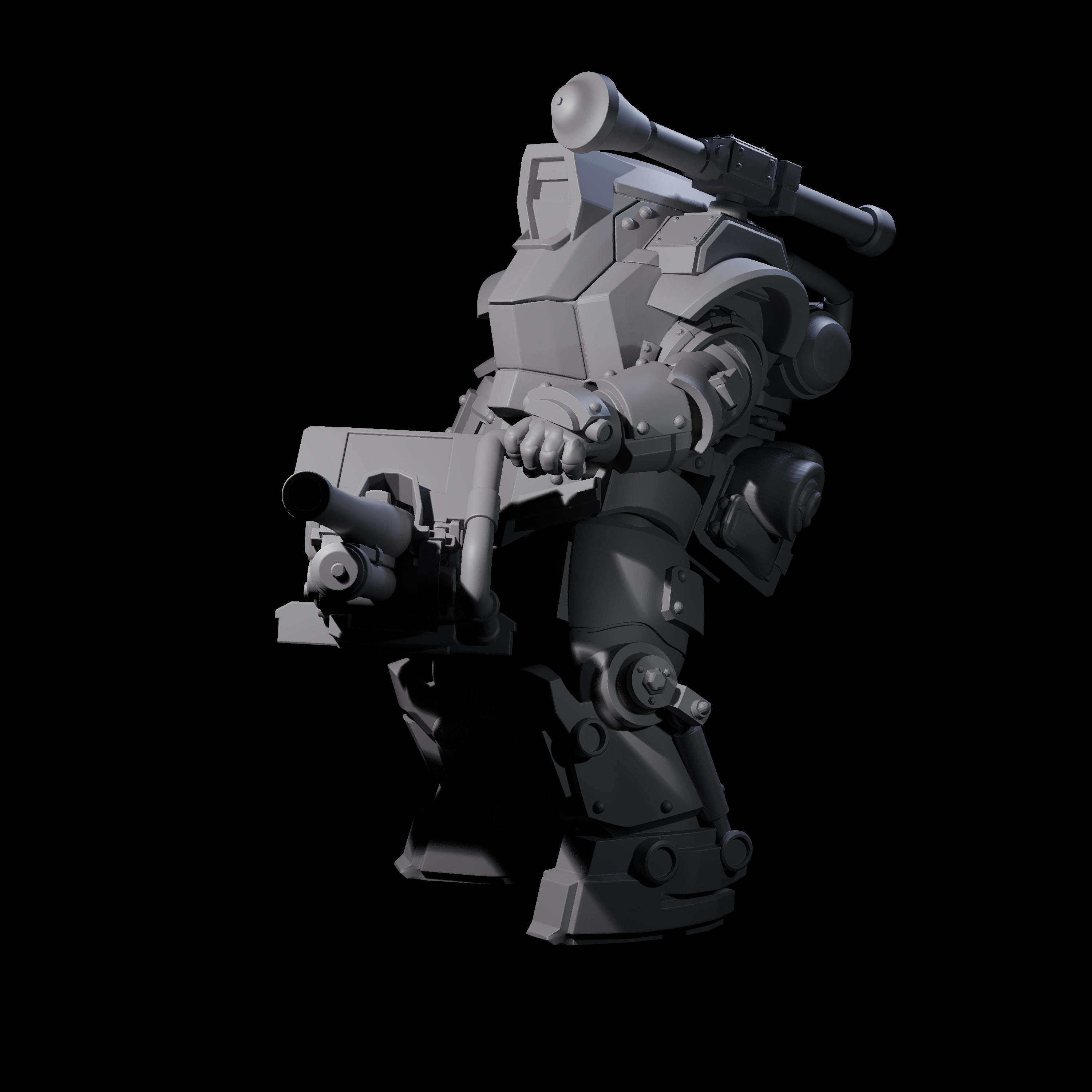 Weird War Mech Suited German Exo-Trooper B Miniature for Dungeons and Dragons, Pathfinder or other TTRPGs