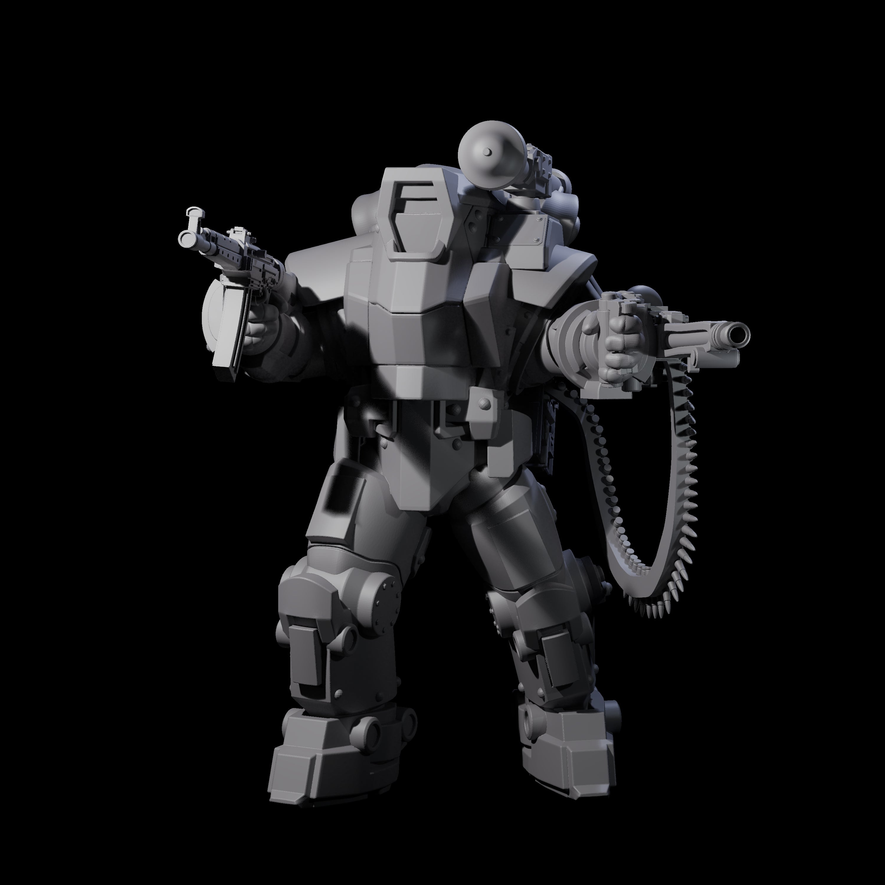 Weird War Mech Suited German Exo-Trooper C Miniature for Dungeons and Dragons, Pathfinder or other TTRPGs
