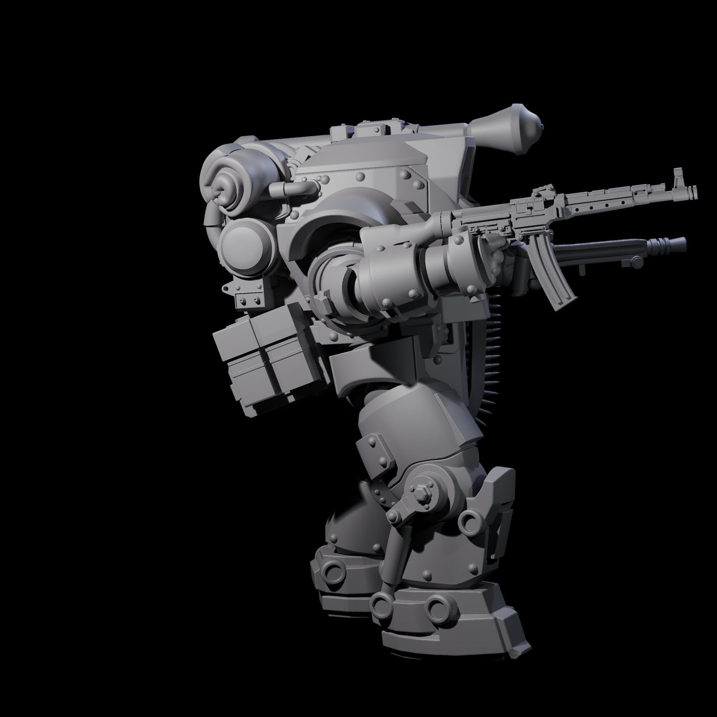 Weird War Mech Suited German Exo-Trooper C Miniature for Dungeons and Dragons, Pathfinder or other TTRPGs