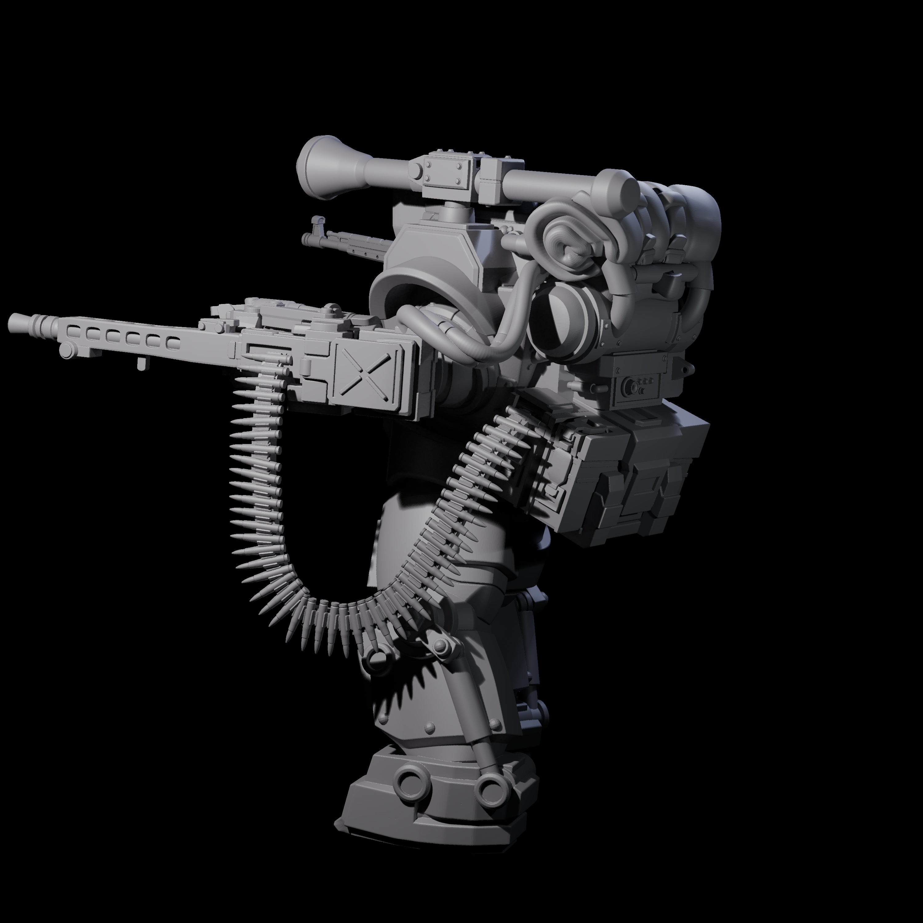 Weird War Mech Suited German Exo-Trooper C Miniature for Dungeons and Dragons, Pathfinder or other TTRPGs