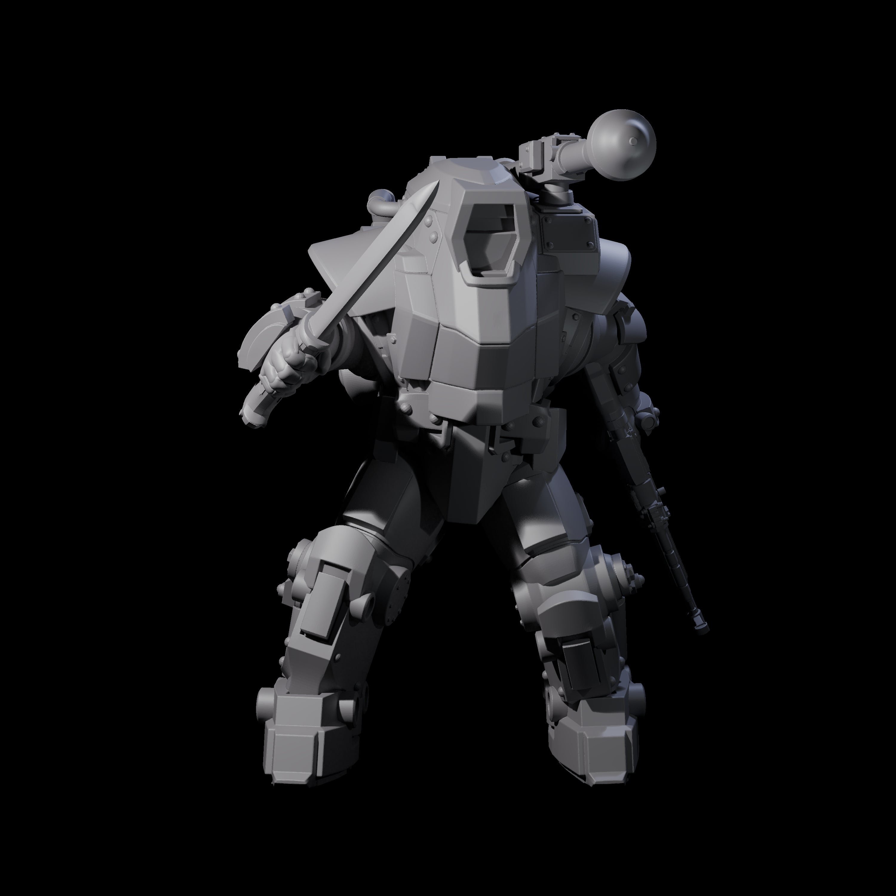 Weird War Mech Suited German Exo-Trooper D Miniature for Dungeons and Dragons, Pathfinder or other TTRPGs