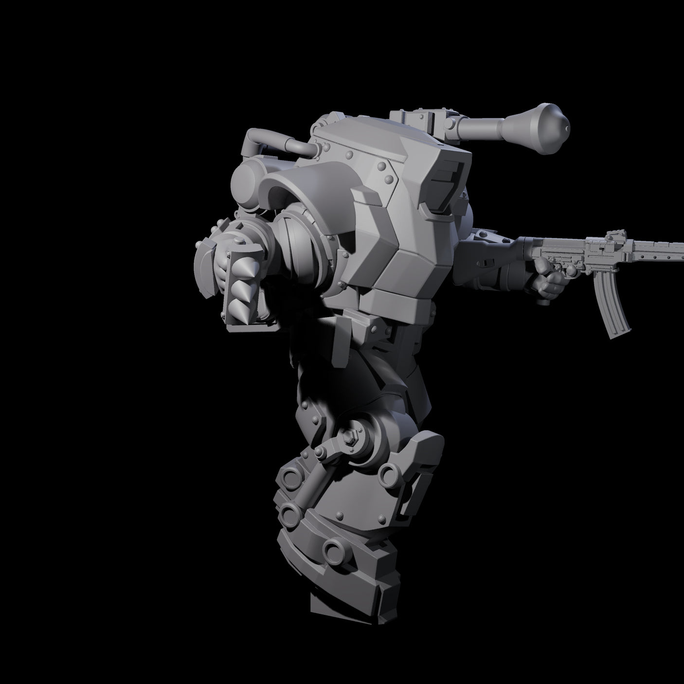 Weird War Mech Suited German Exo-Trooper E Miniature for Dungeons and Dragons, Pathfinder or other TTRPGs