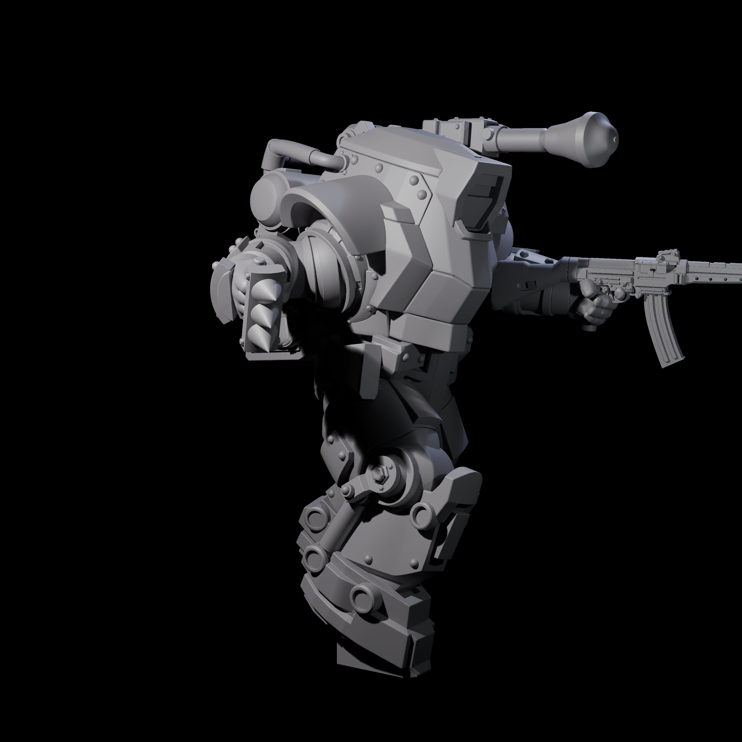 Weird War Mech Suited German Exo-Trooper E Miniature for Dungeons and Dragons, Pathfinder or other TTRPGs