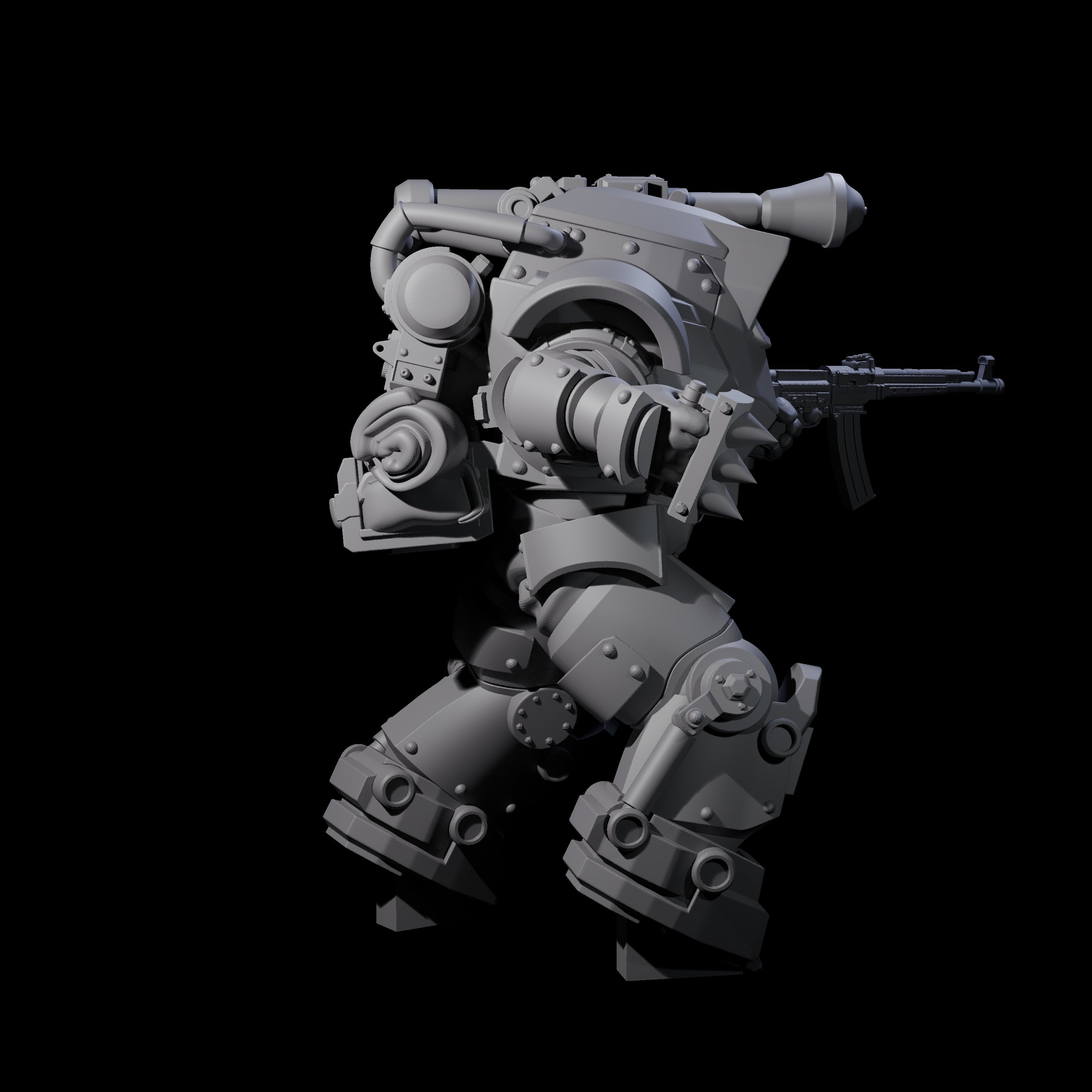 Weird War Mech Suited German Exo-Trooper E Miniature for Dungeons and Dragons, Pathfinder or other TTRPGs