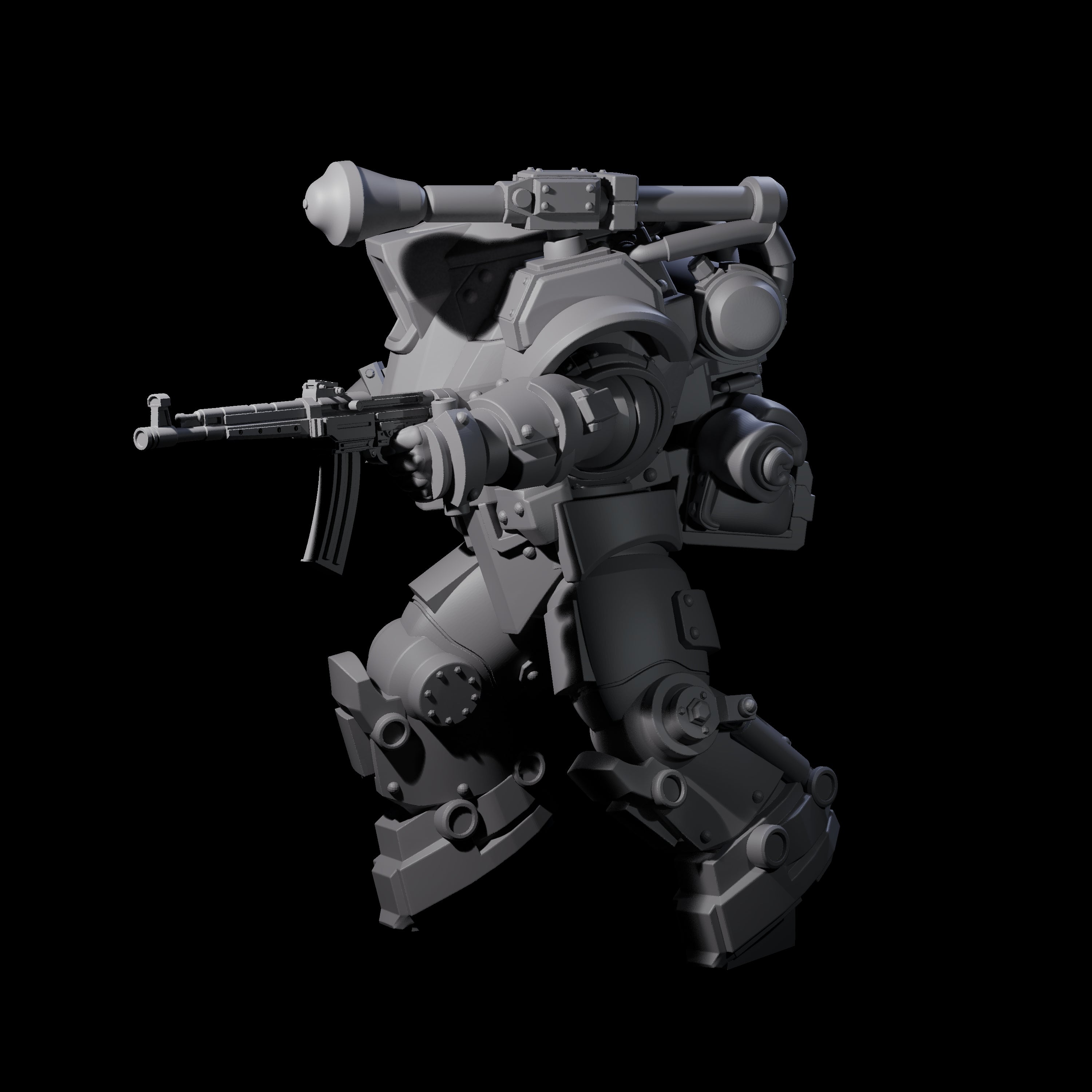 Weird War Mech Suited German Exo-Trooper E Miniature for Dungeons and Dragons, Pathfinder or other TTRPGs