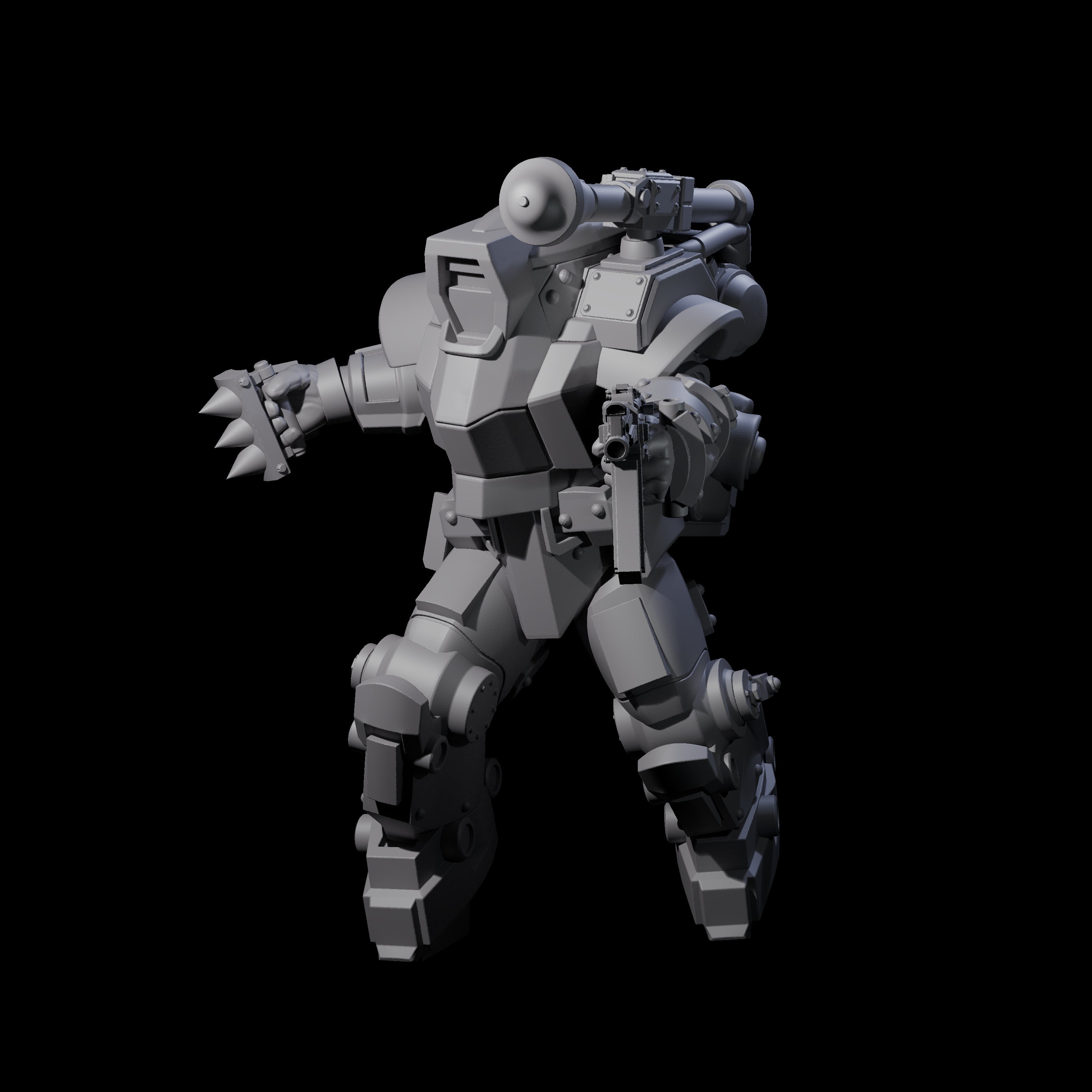 Weird War Mech Suited German Exo-Troopers Miniature for Dungeons and Dragons, Pathfinder or other TTRPGs