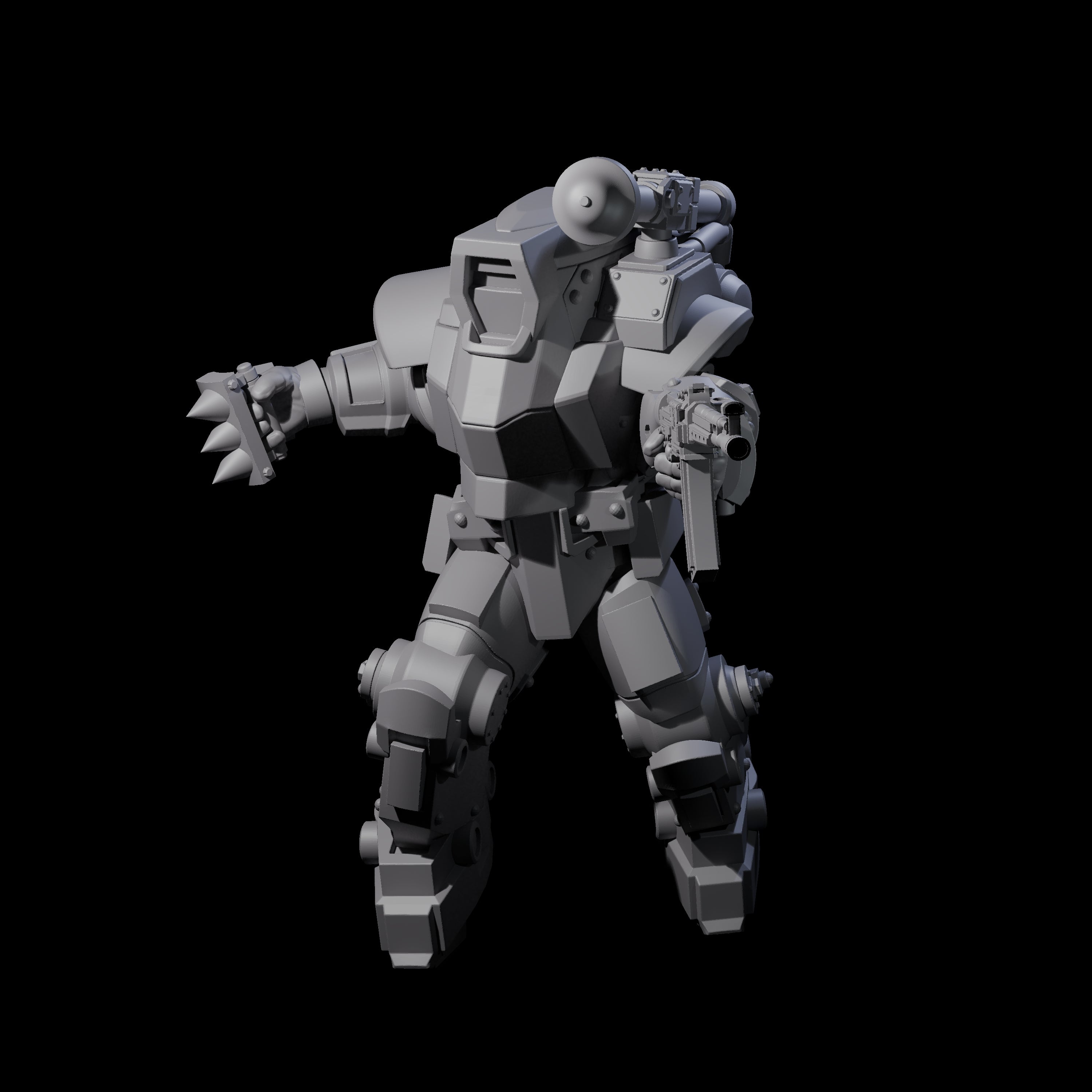 Weird War Mech Suited German Exo-Troopers Miniature for Dungeons and Dragons, Pathfinder or other TTRPGs