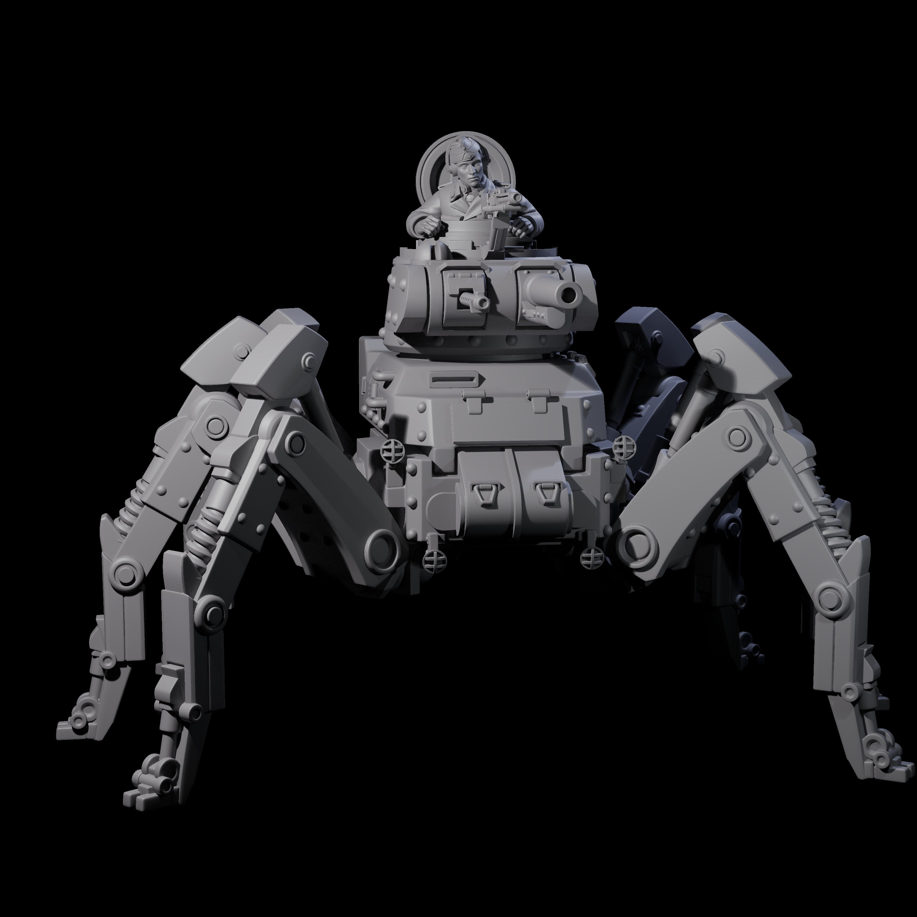 Weird War Scuttling German Spider Tank Miniature for Dungeons and Dragons, Pathfinder or other TTRPGs