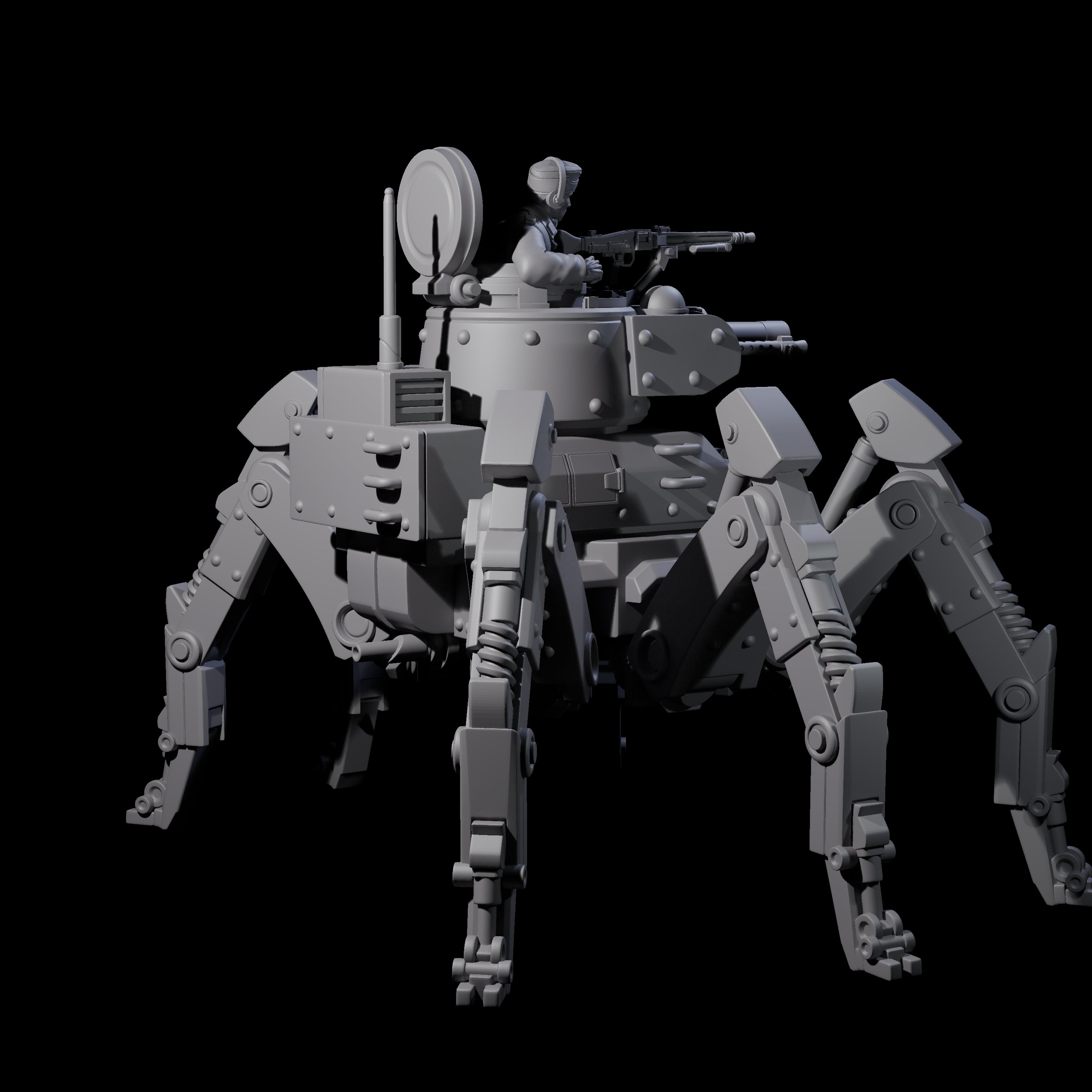 Weird War Scuttling German Spider Tank Miniature for Dungeons and Dragons, Pathfinder or other TTRPGs