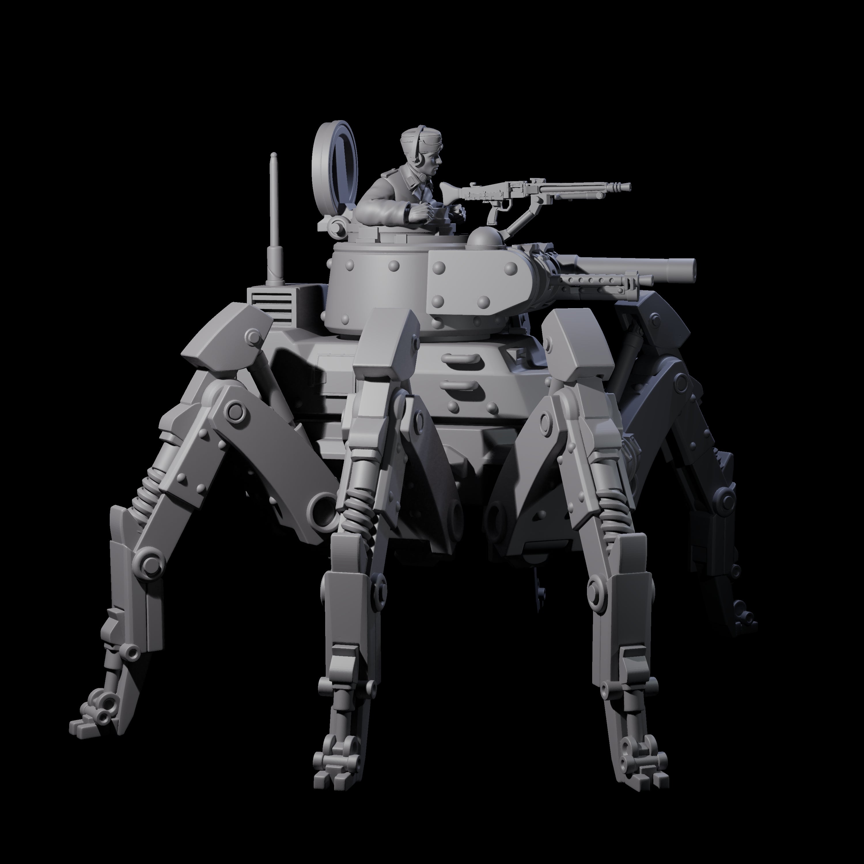 Weird War Scuttling German Spider Tank Miniature for Dungeons and Dragons, Pathfinder or other TTRPGs