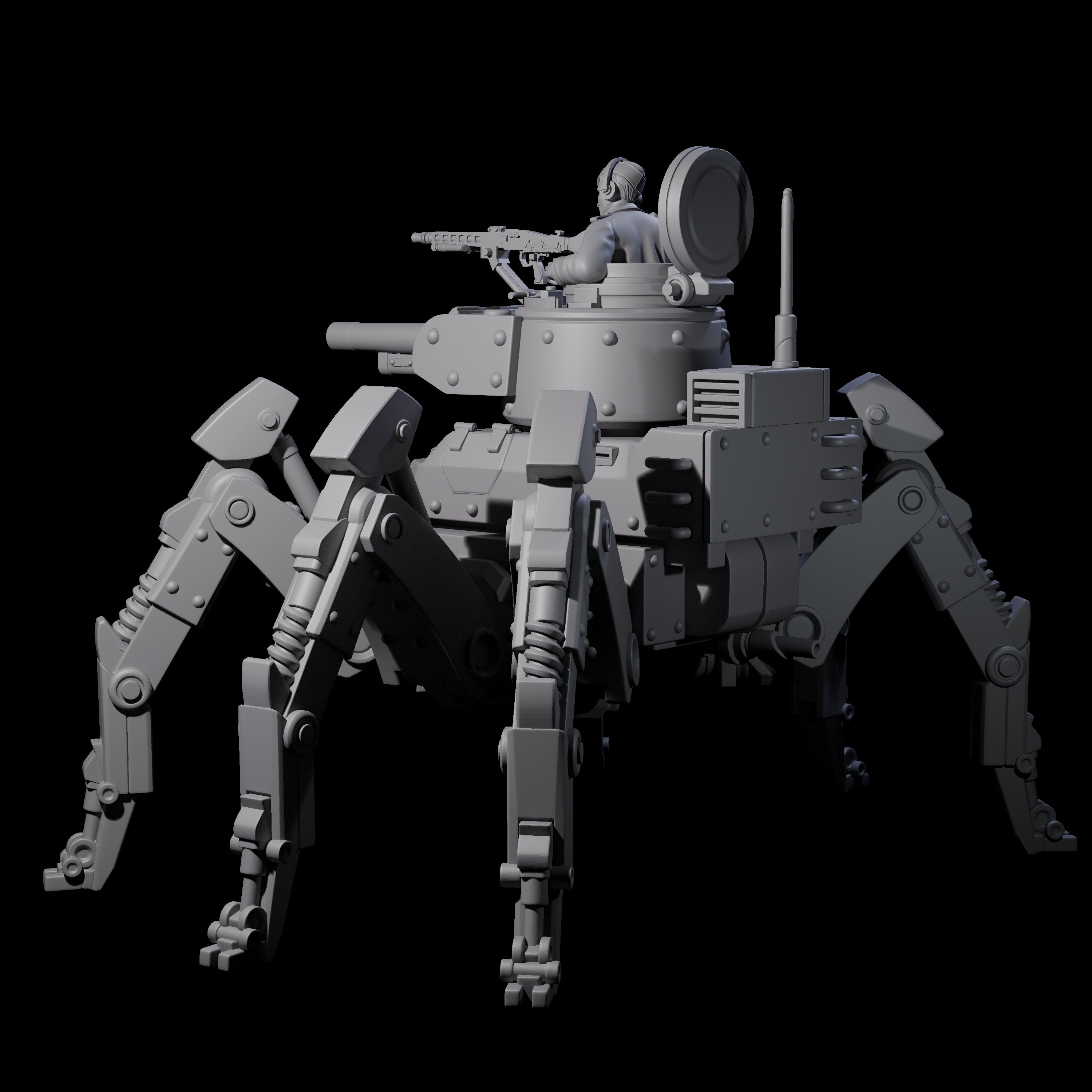 Weird War Scuttling German Spider Tank Miniature for Dungeons and Dragons, Pathfinder or other TTRPGs