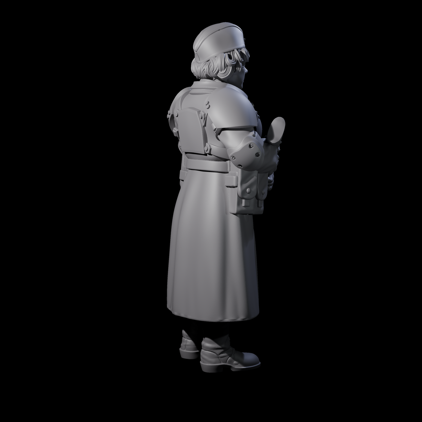 Weird War Soviet AK47 Fighting War Maiden C Miniature for Dungeons and Dragons, Pathfinder or other TTRPGs
