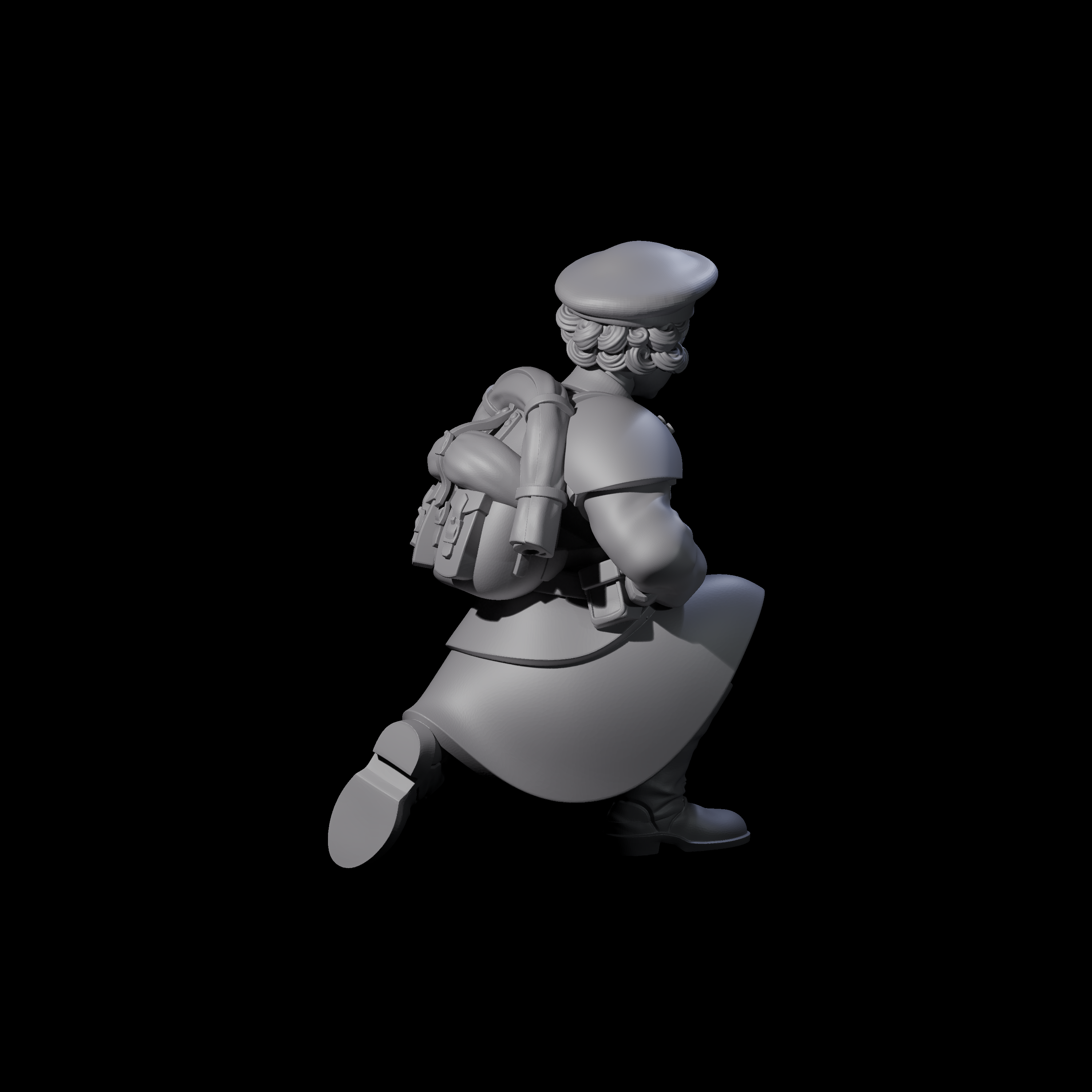 Weird War Soviet Shooting War Maiden Rifleman A Miniature for Dungeons and Dragons, Pathfinder or other TTRPGs