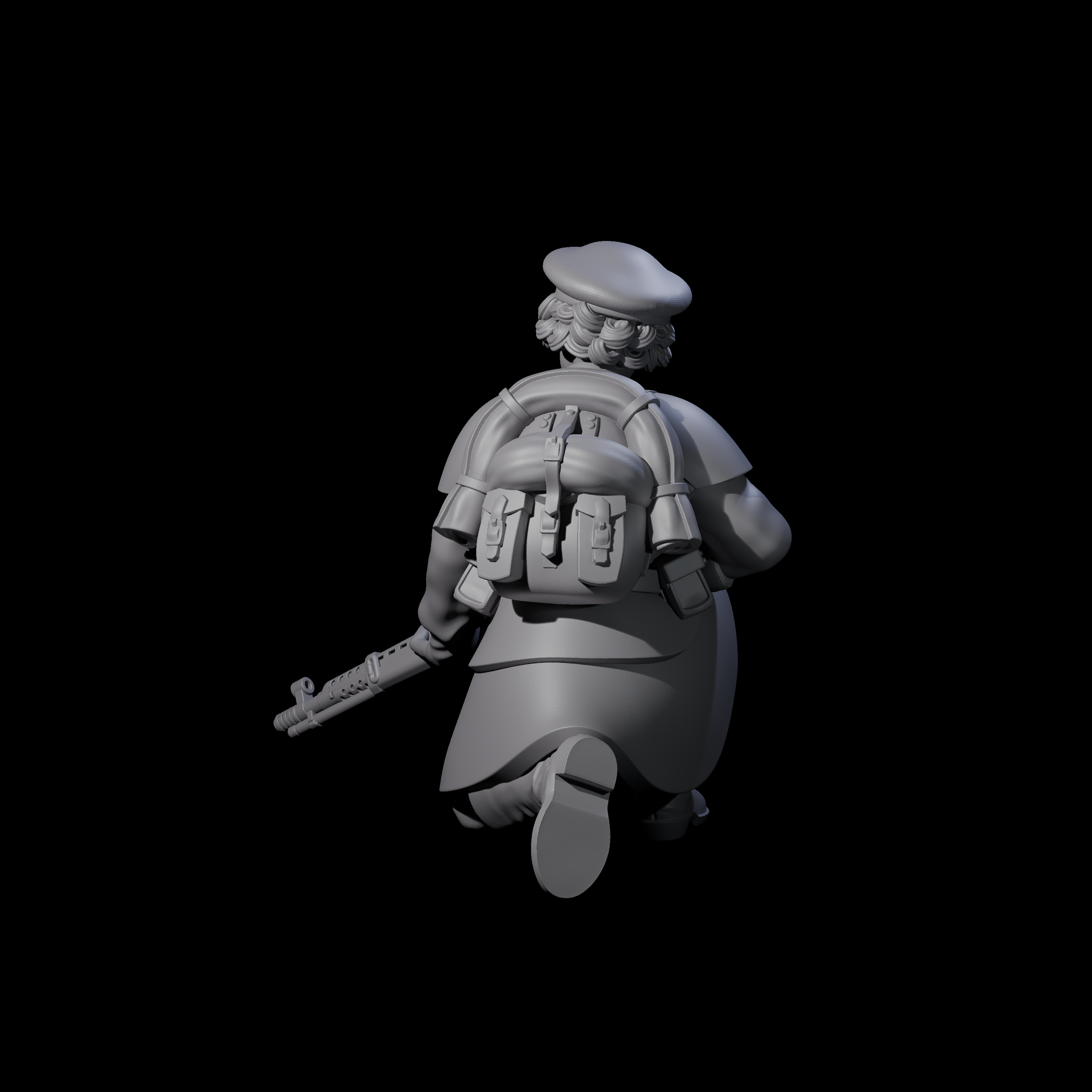 Weird War Soviet Shooting War Maiden Rifleman A Miniature for Dungeons and Dragons, Pathfinder or other TTRPGs