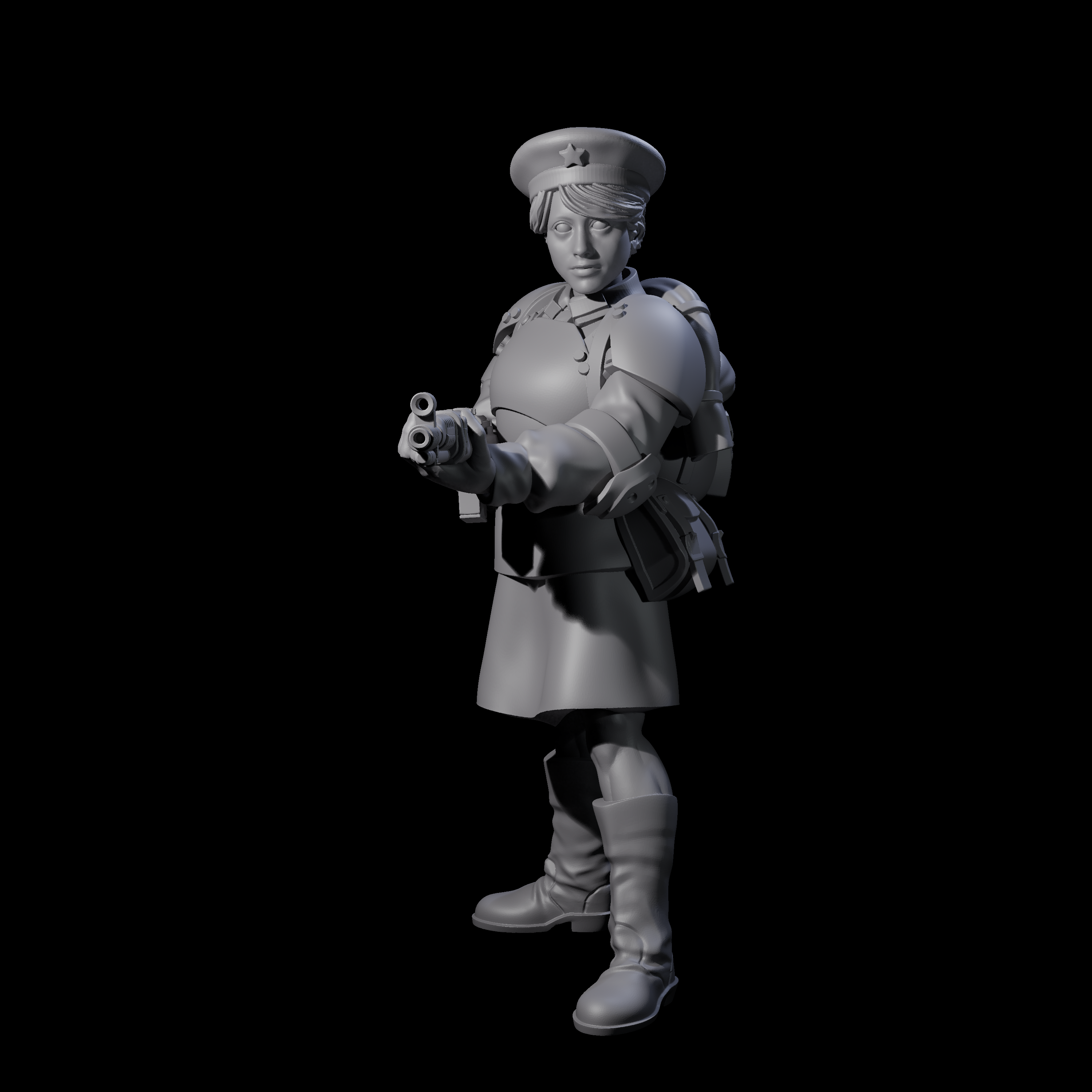 Weird War Soviet Shooting War Maiden Rifleman E Miniature for Dungeons and Dragons, Pathfinder or other TTRPGs