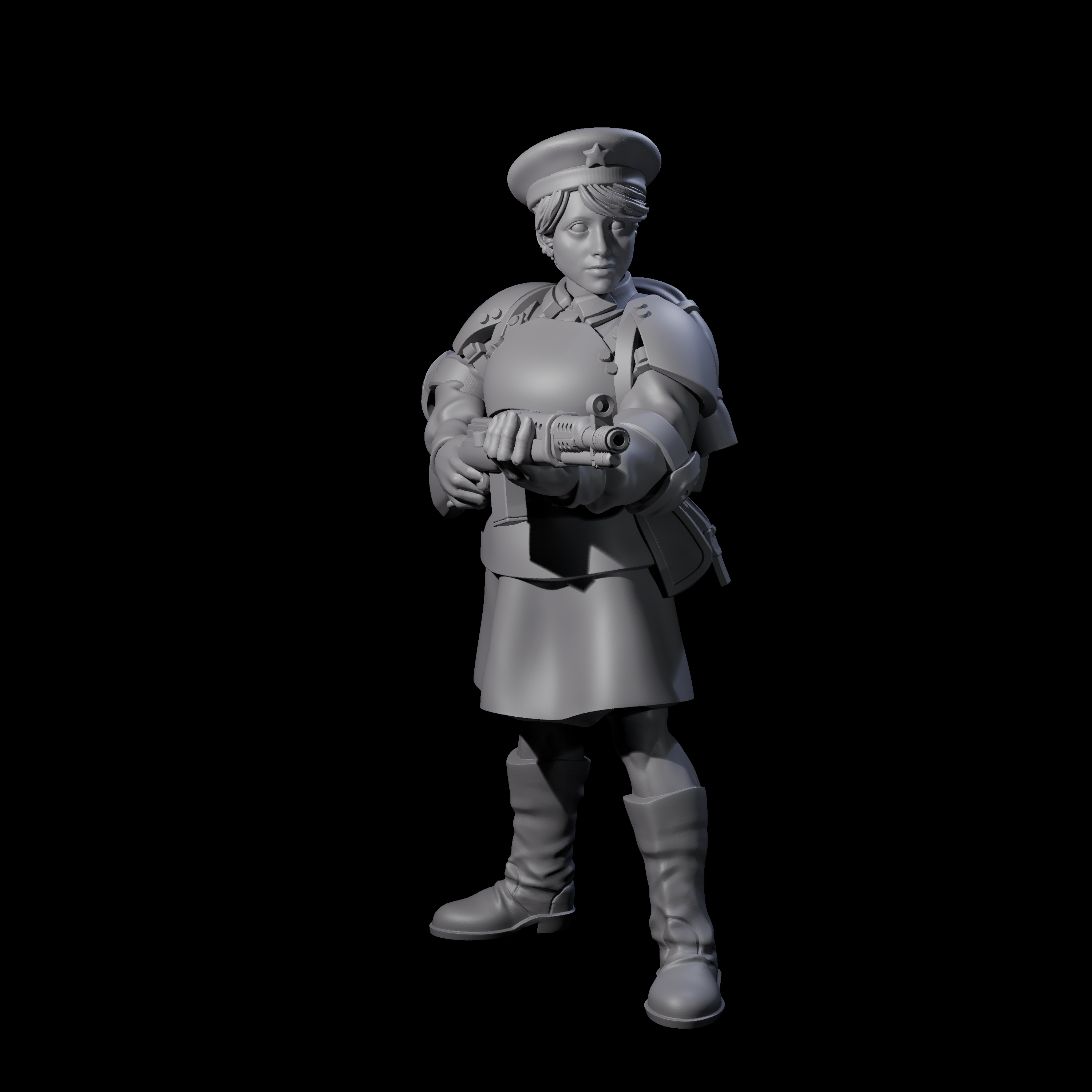 Weird War Soviet Shooting War Maiden Rifleman E Miniature for Dungeons and Dragons, Pathfinder or other TTRPGs