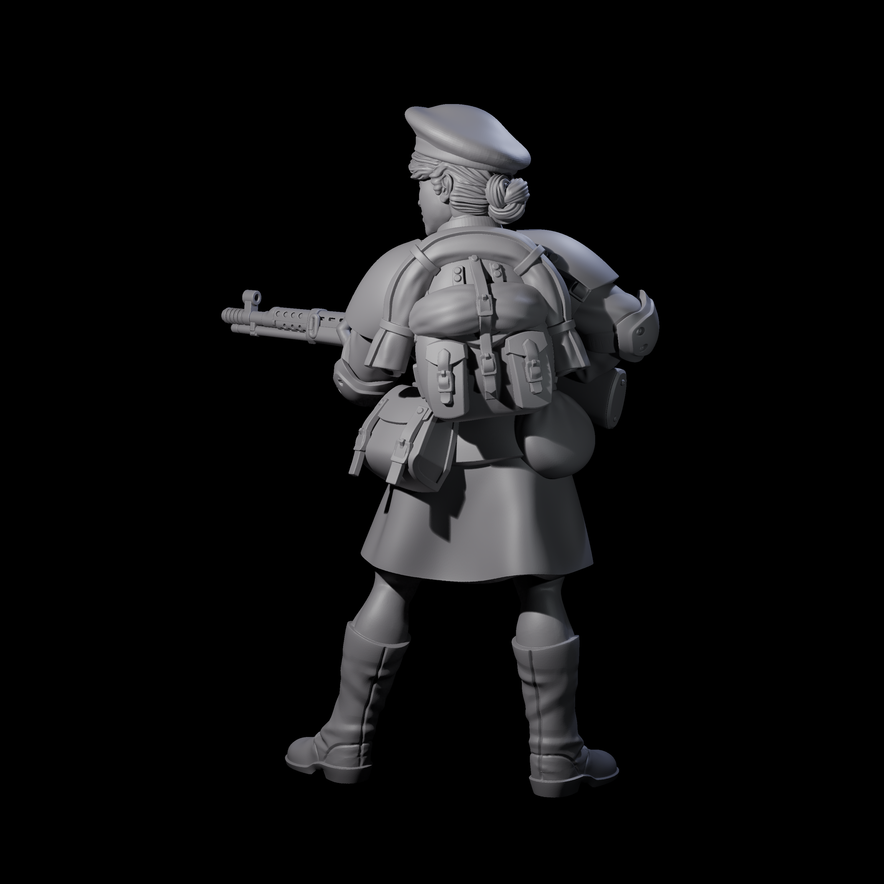 Weird War Soviet Shooting War Maiden Rifleman E Miniature for Dungeons and Dragons, Pathfinder or other TTRPGs