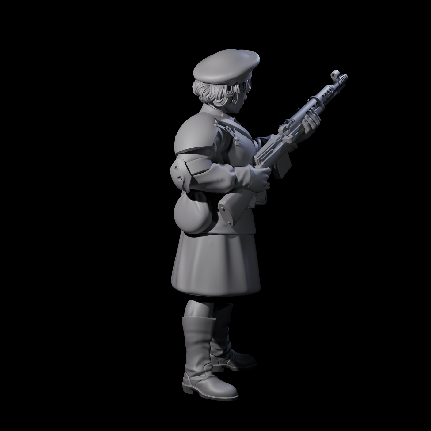 Weird War Soviet Shooting War Maiden Rifleman G Miniature for Dungeons and Dragons, Pathfinder or other TTRPGs
