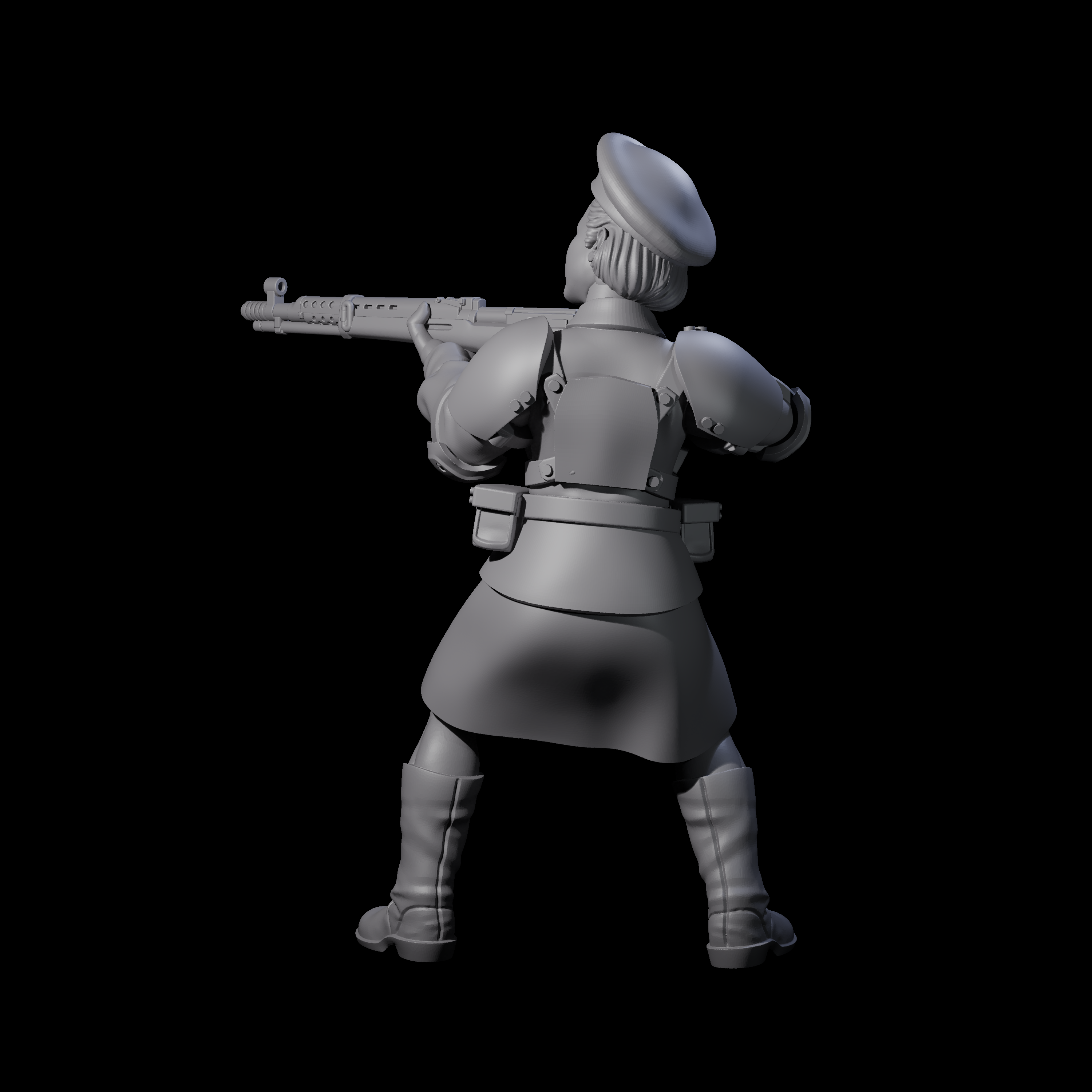 Weird War Soviet Shooting War Maiden Rifleman H Miniature for Dungeons and Dragons, Pathfinder or other TTRPGs