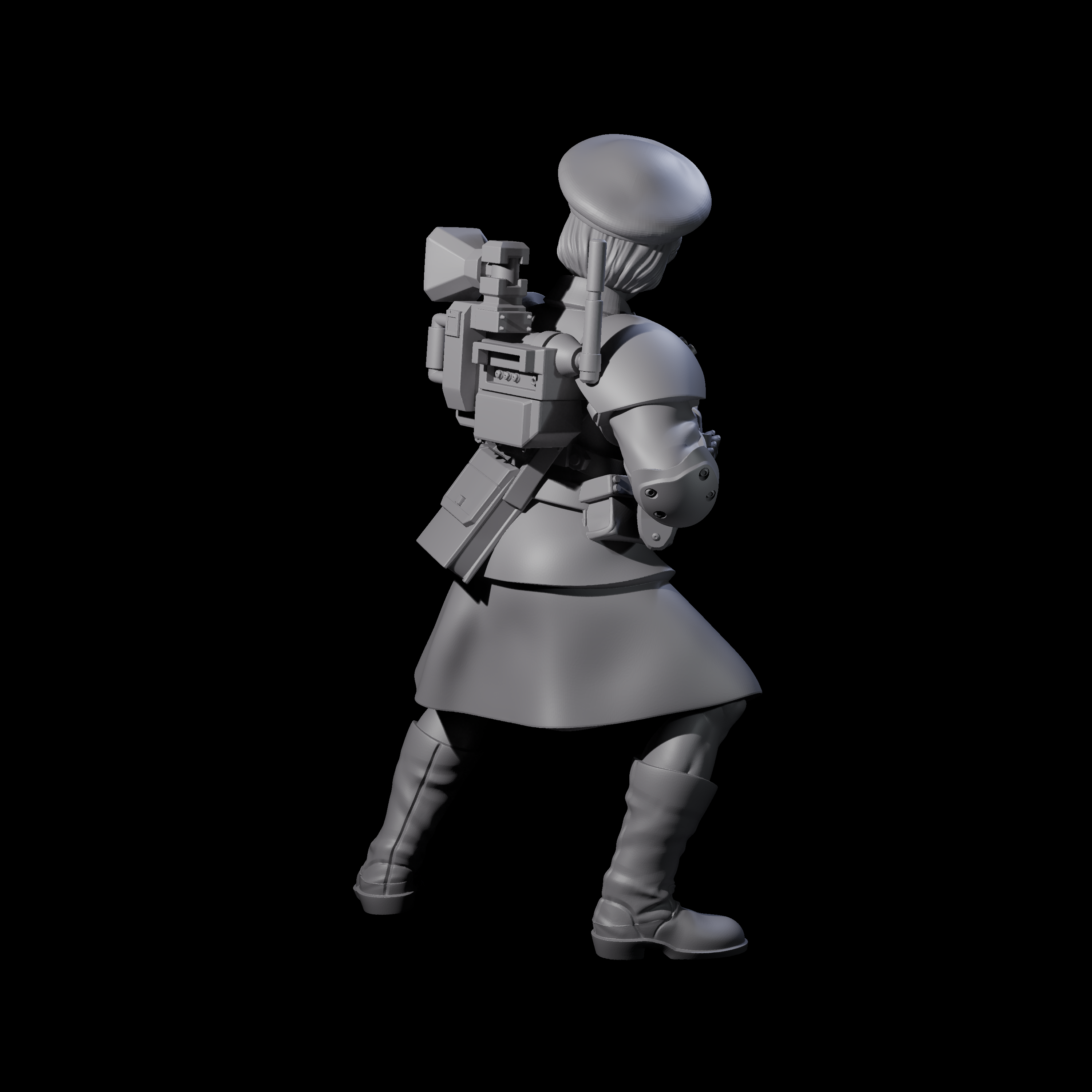 Weird War Soviet Shooting War Maiden Rifleman I Miniature for Dungeons and Dragons, Pathfinder or other TTRPGs