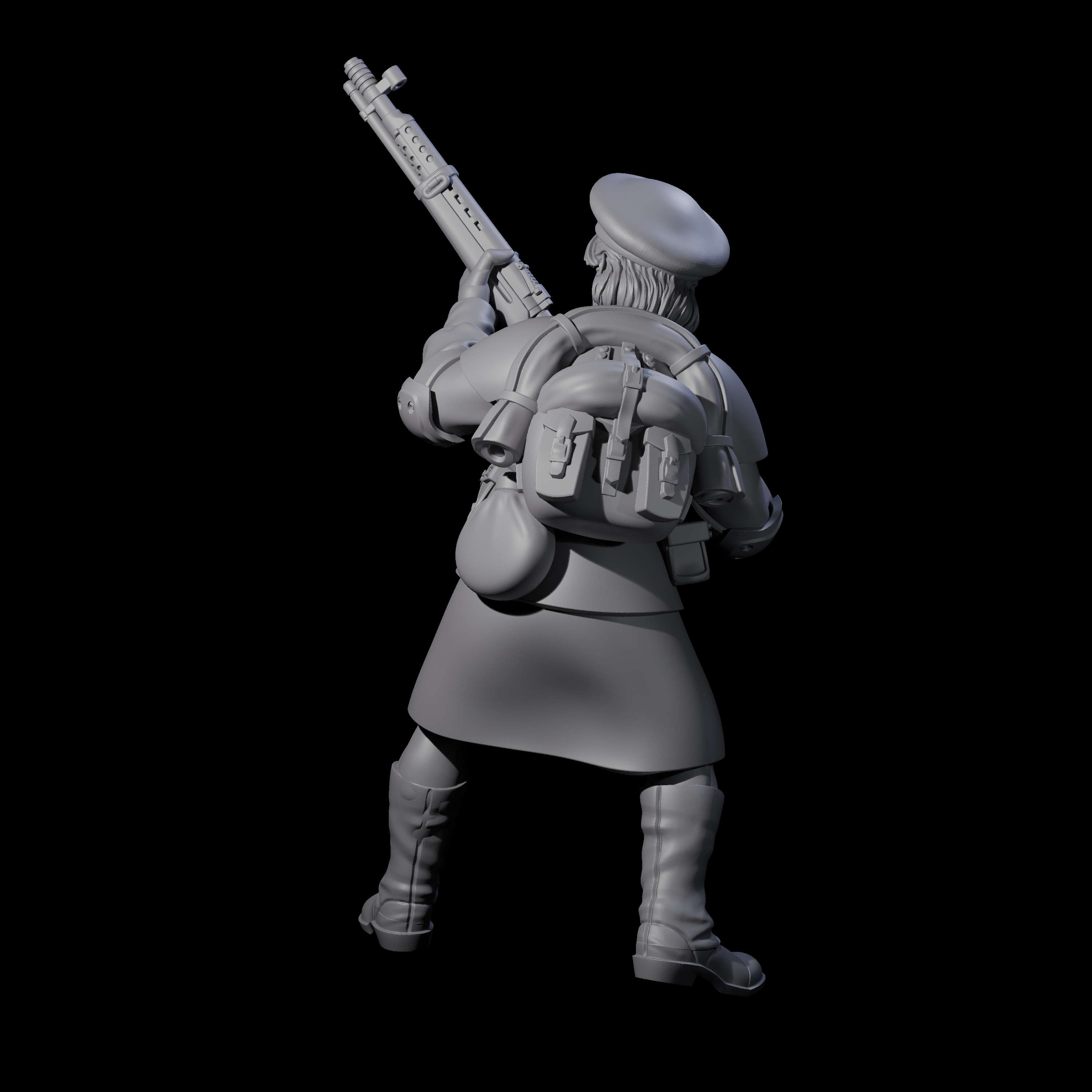Weird War Soviet Shooting War Maiden Rifleman J Miniature for Dungeons and Dragons, Pathfinder or other TTRPGs