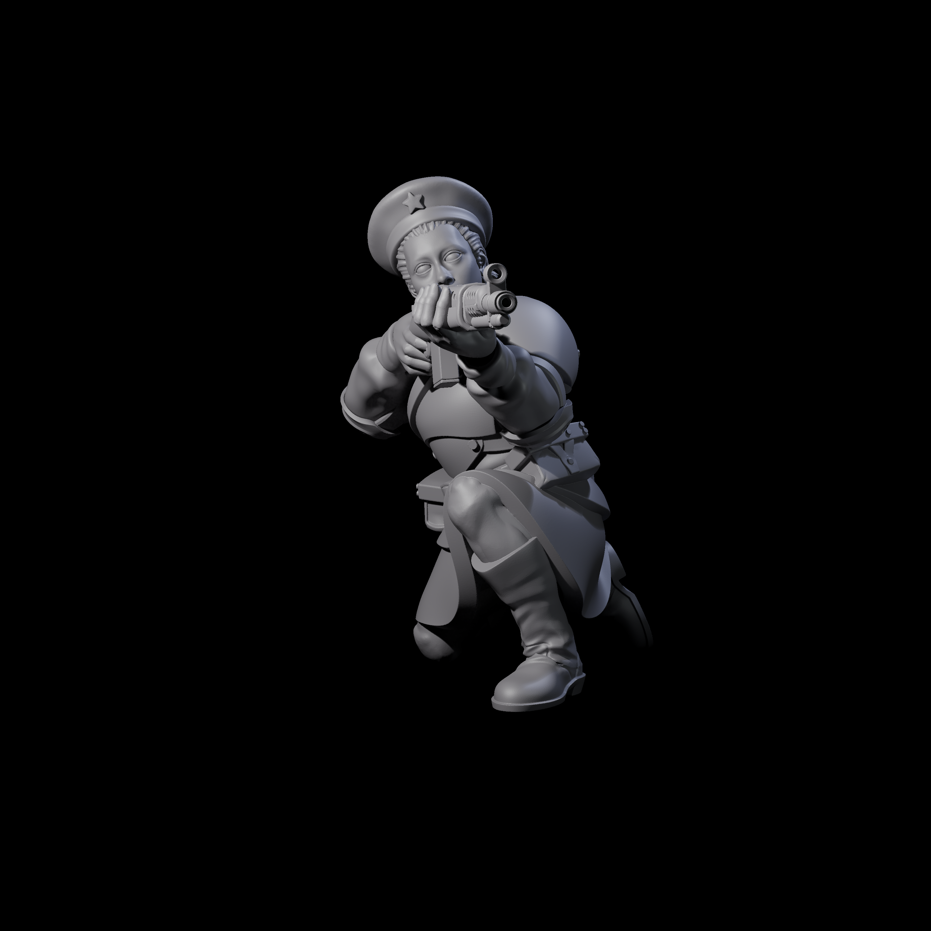 Weird War Soviet Shooting War Maiden Riflemen Miniature for Dungeons and Dragons, Pathfinder or other TTRPGs