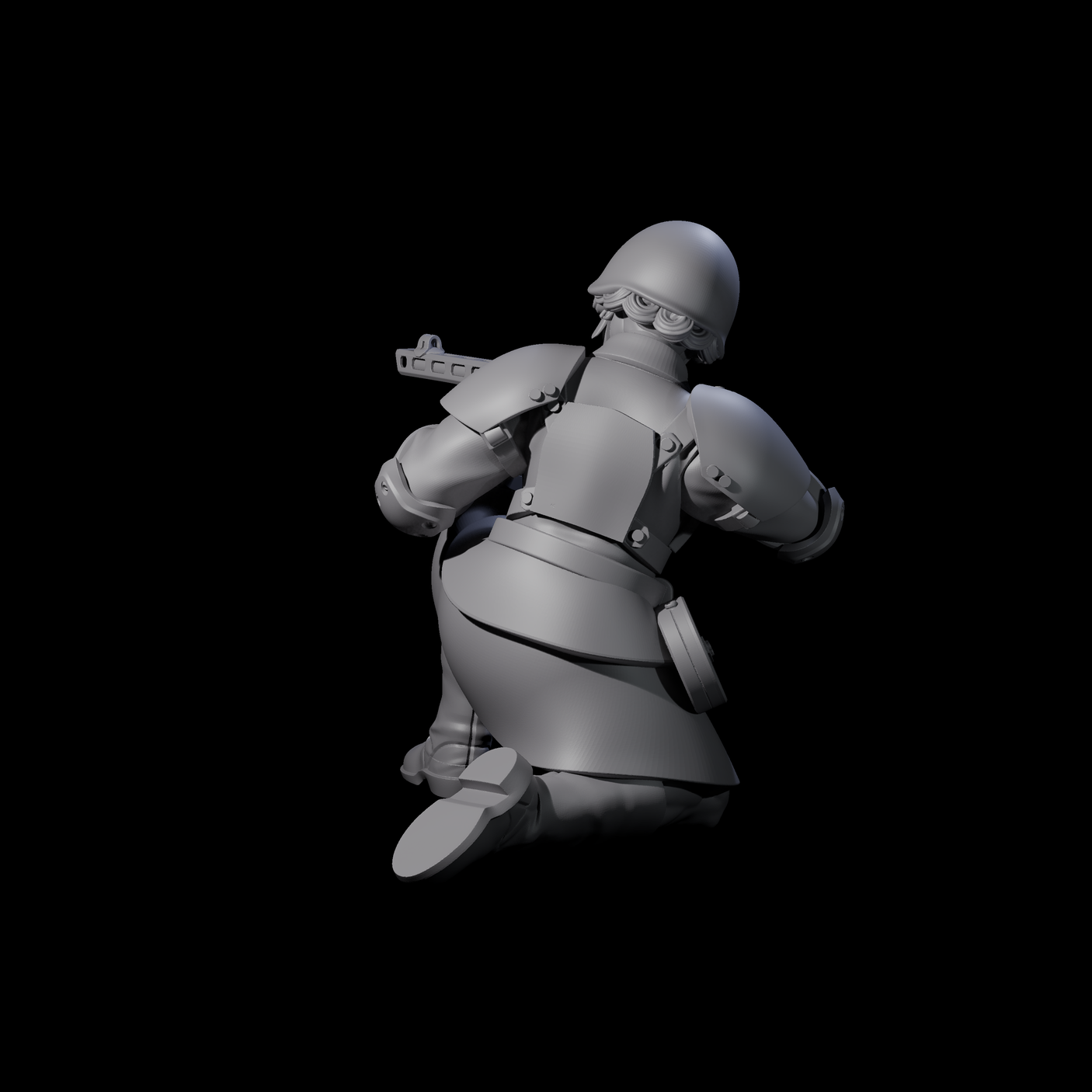 Weird War Soviet Spraying SMG War Maiden E Miniature for Dungeons and Dragons, Pathfinder or other TTRPGs