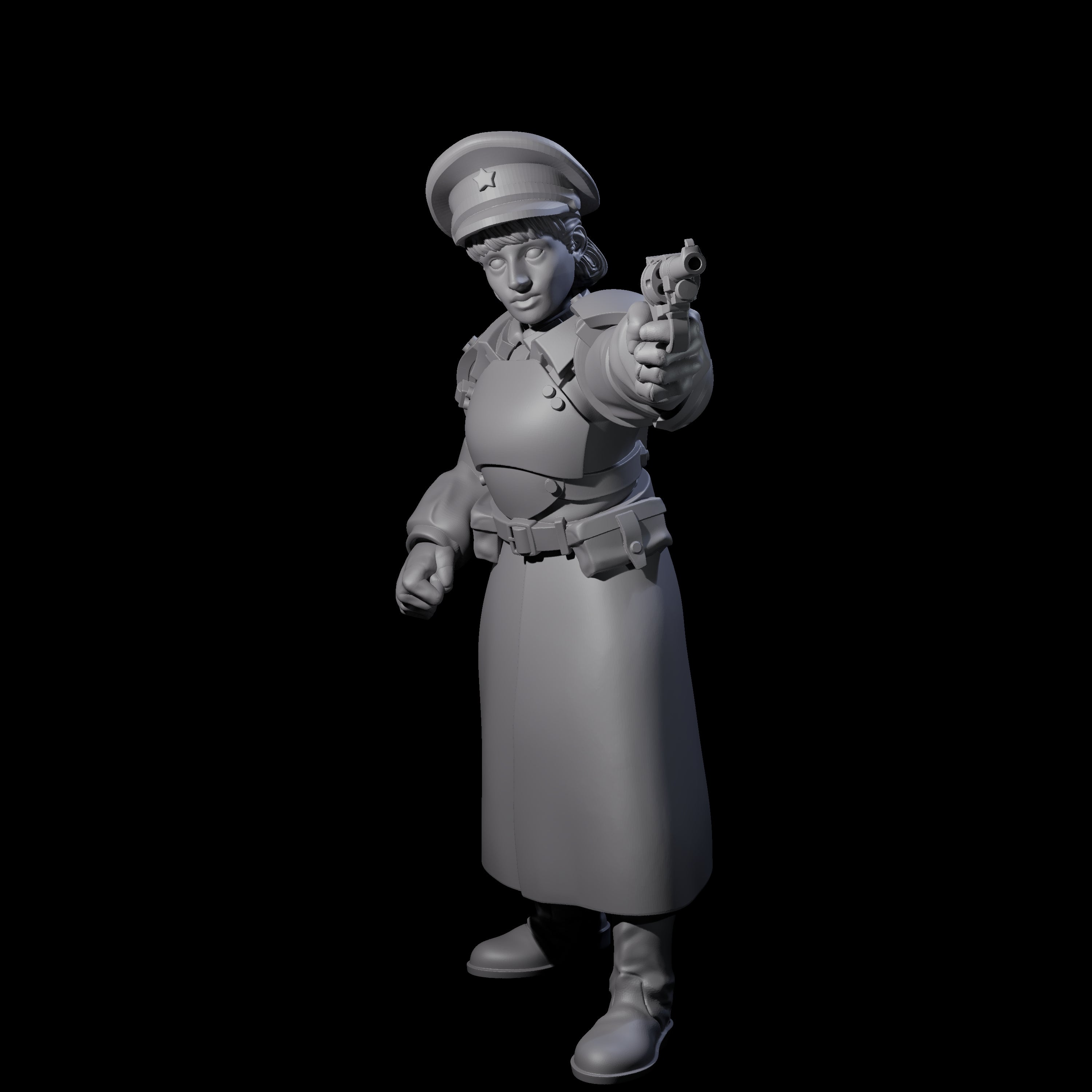 Weird War Soviet Stern NCO B Miniature for Dungeons and Dragons, Pathfinder or other TTRPGs