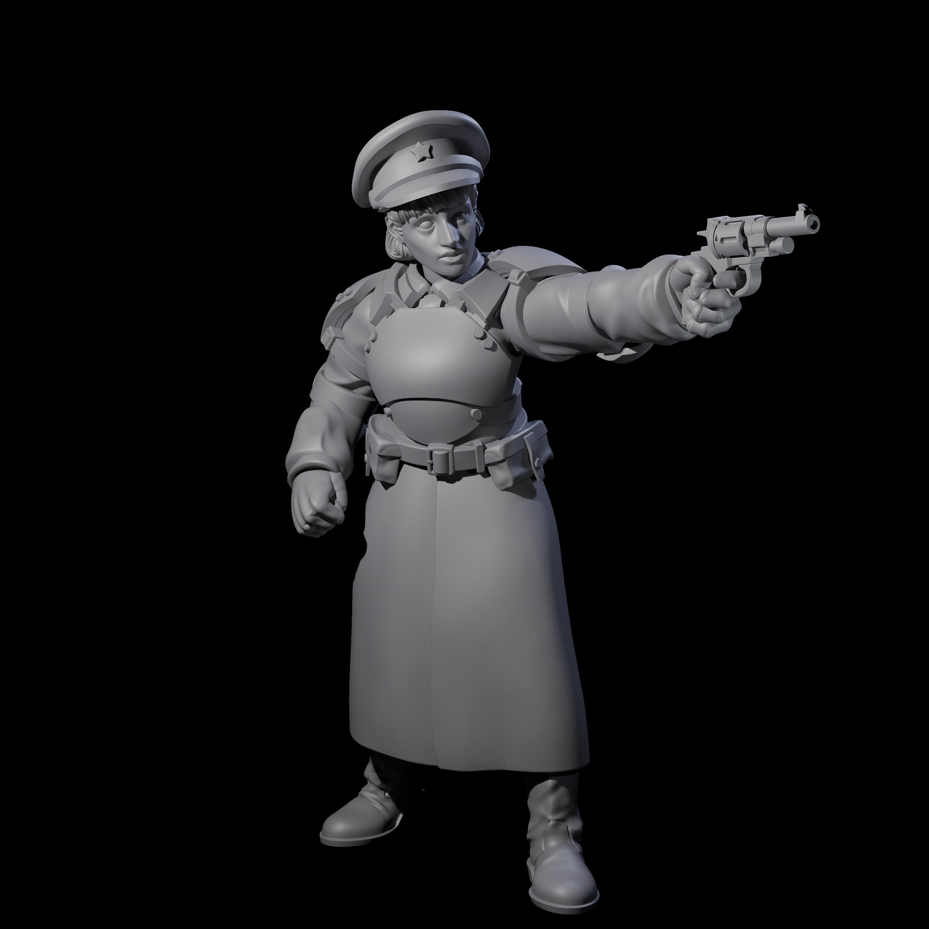 Weird War Soviet Stern NCO B Miniature for Dungeons and Dragons, Pathfinder or other TTRPGs