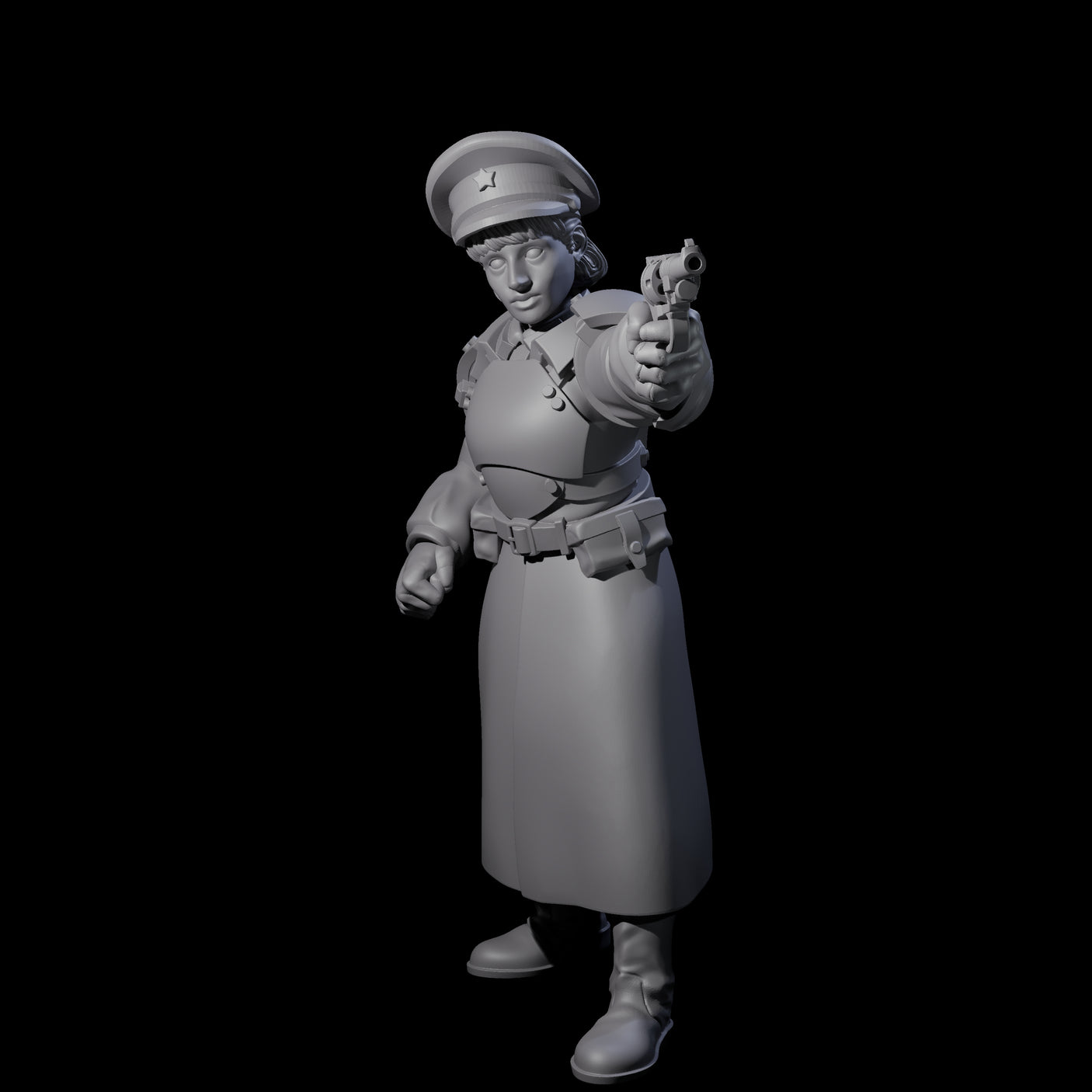 Weird War Soviet Stern NCO B Miniature for Dungeons and Dragons, Pathfinder or other TTRPGs