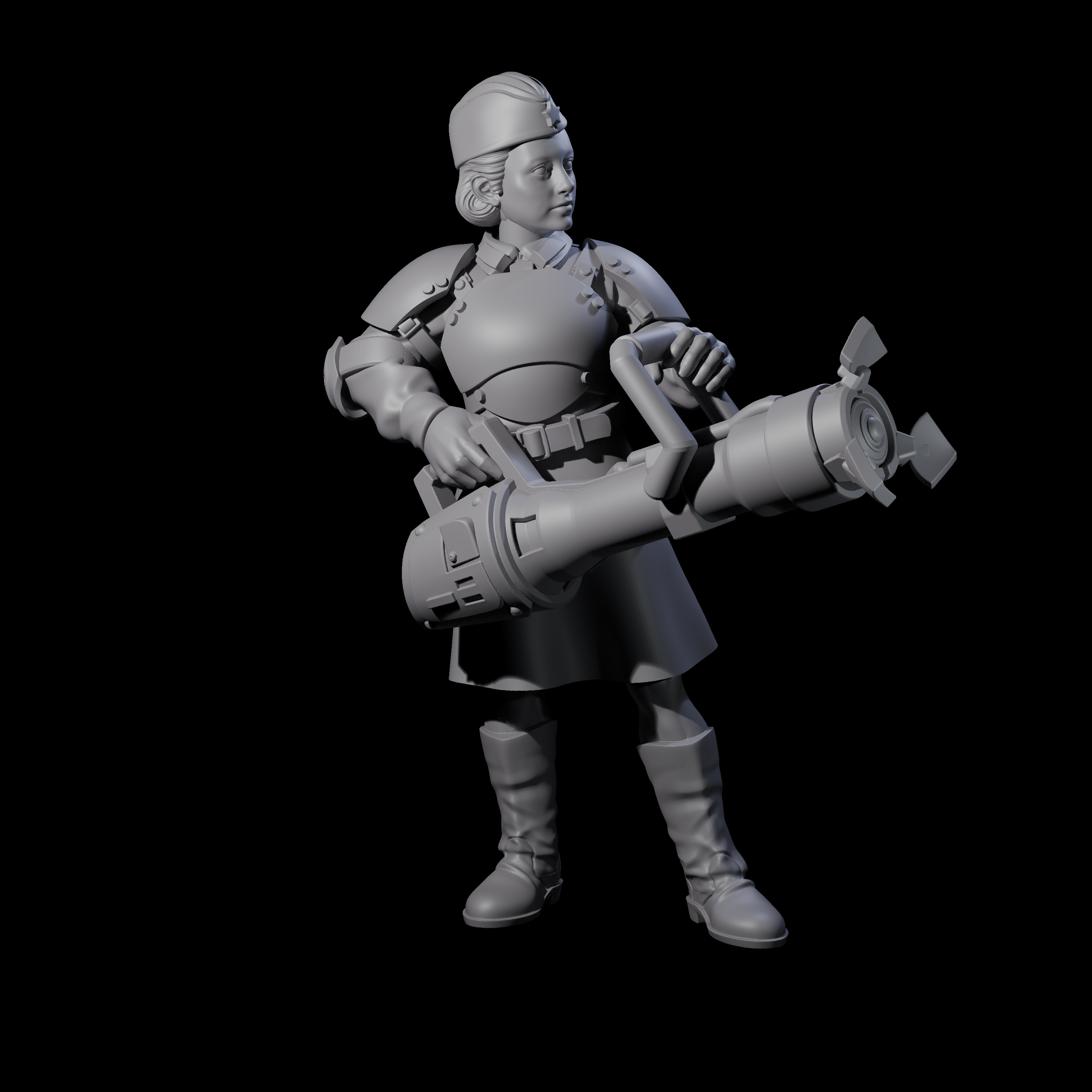 Weird War Soviet Vibrating Sound Cannoneer A Miniature for Dungeons and Dragons, Pathfinder or other TTRPGs