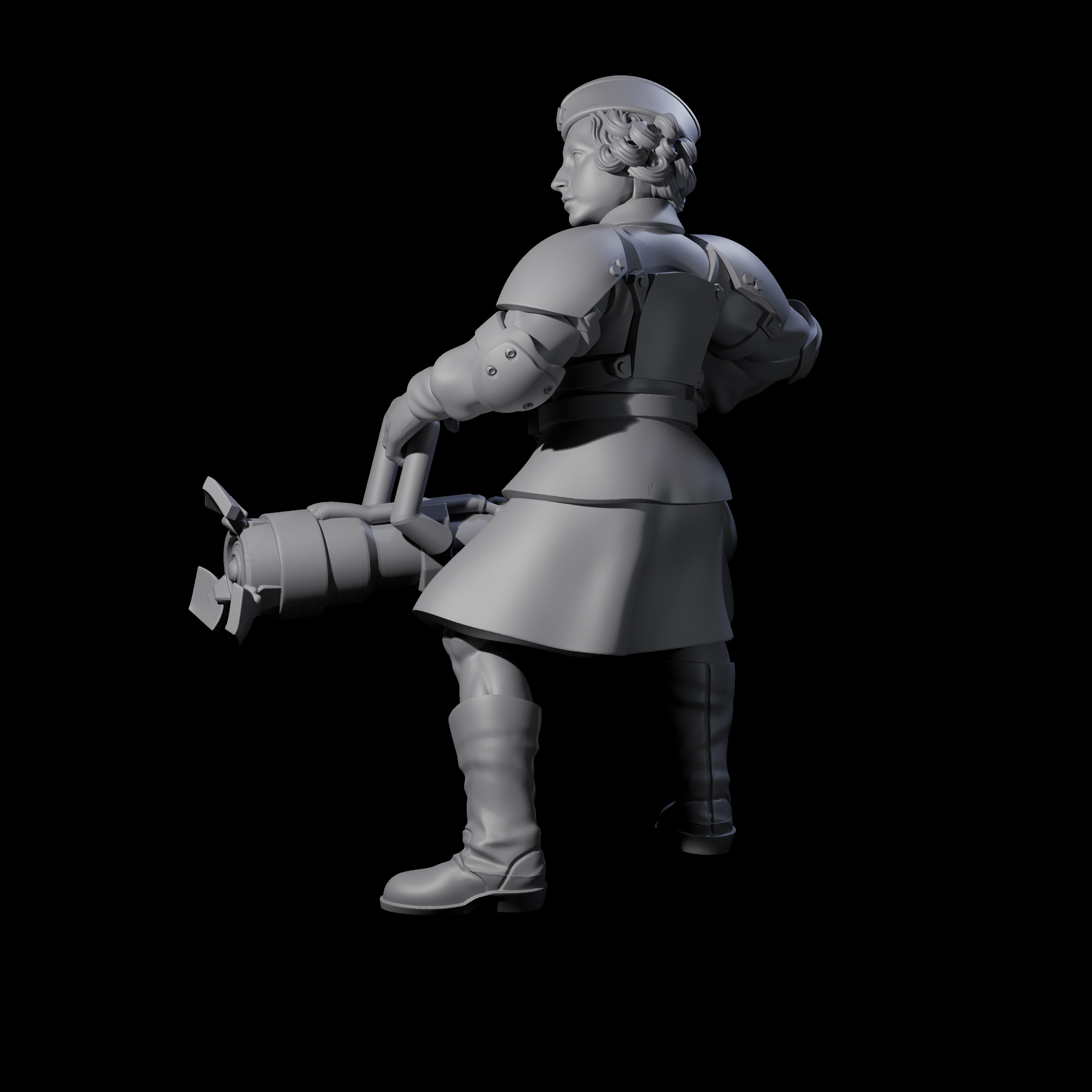 Weird War Soviet Vibrating Sound Cannoneer B Miniature for Dungeons and Dragons, Pathfinder or other TTRPGs