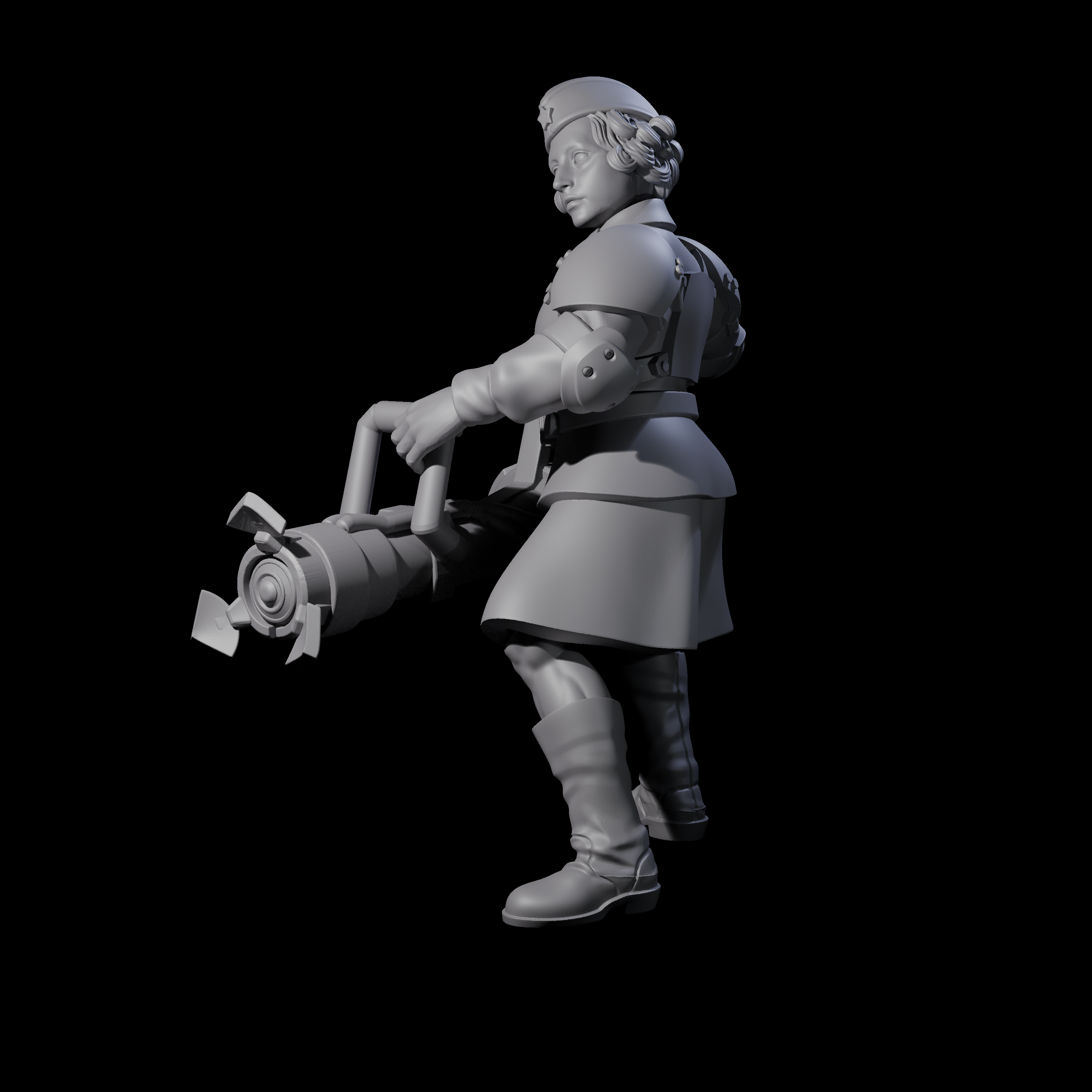 Weird War Soviet Vibrating Sound Cannoneer B Miniature for Dungeons and Dragons, Pathfinder or other TTRPGs