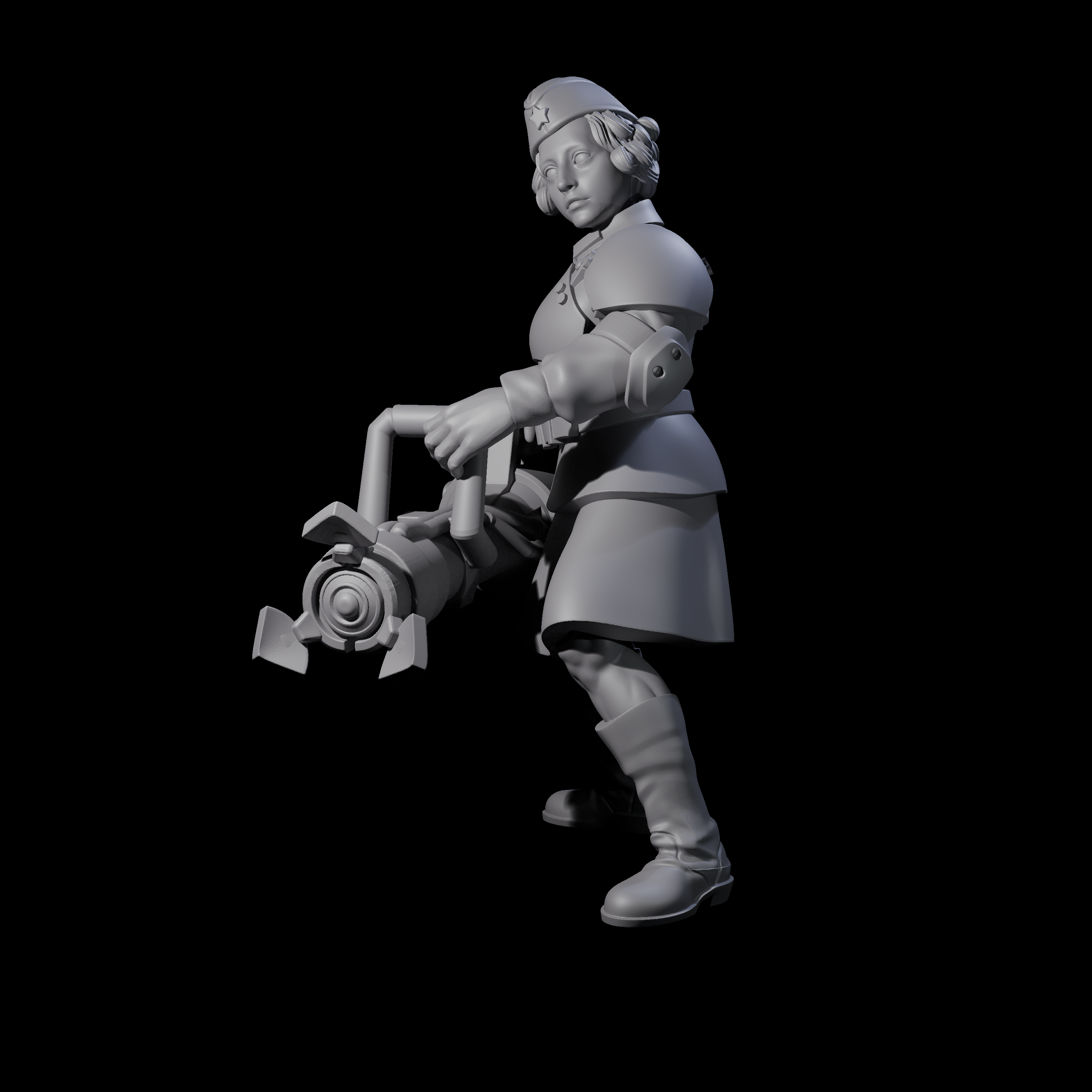 Weird War Soviet Vibrating Sound Cannoneer B Miniature for Dungeons and Dragons, Pathfinder or other TTRPGs