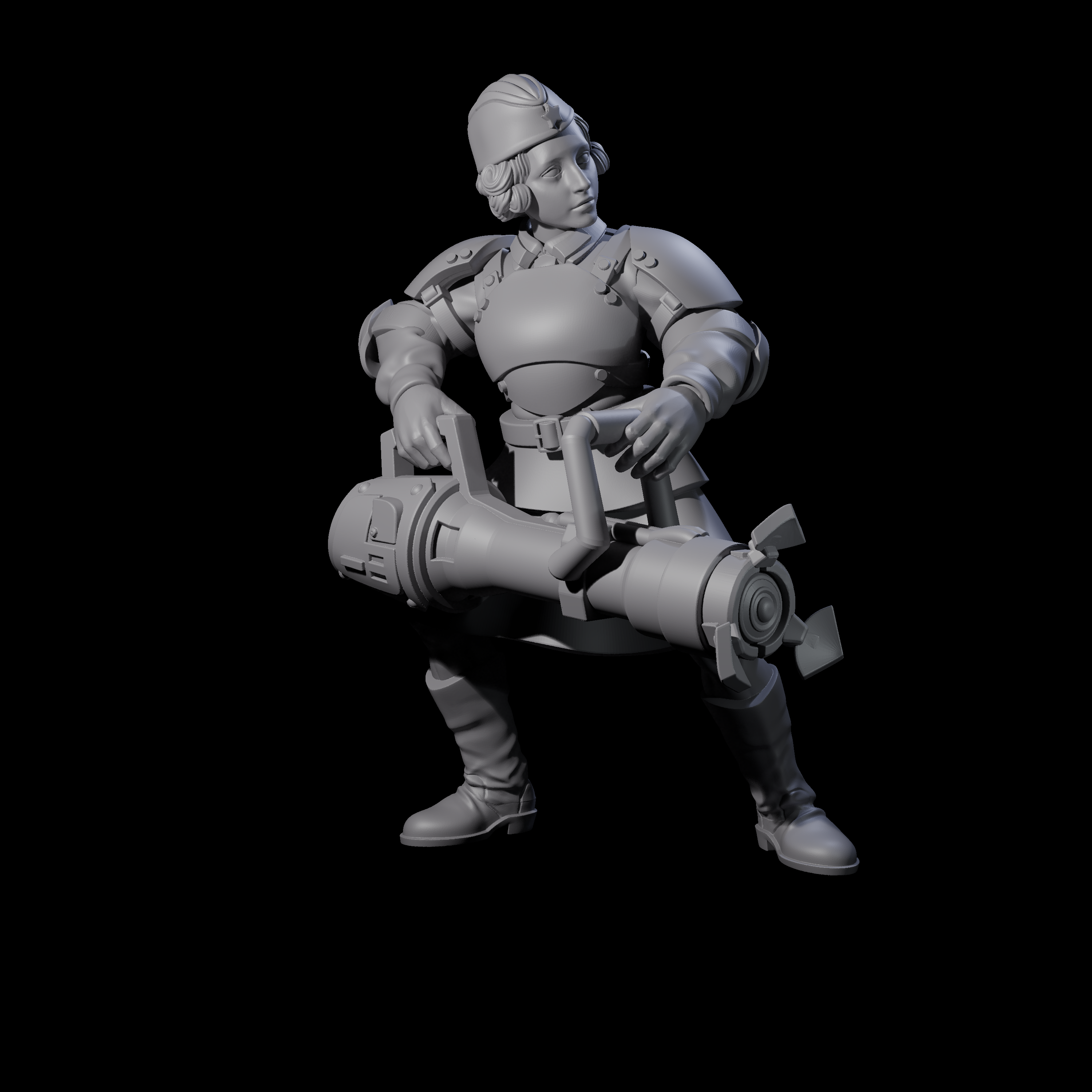 Weird War Soviet Vibrating Sound Cannoneer B Miniature for Dungeons and Dragons, Pathfinder or other TTRPGs