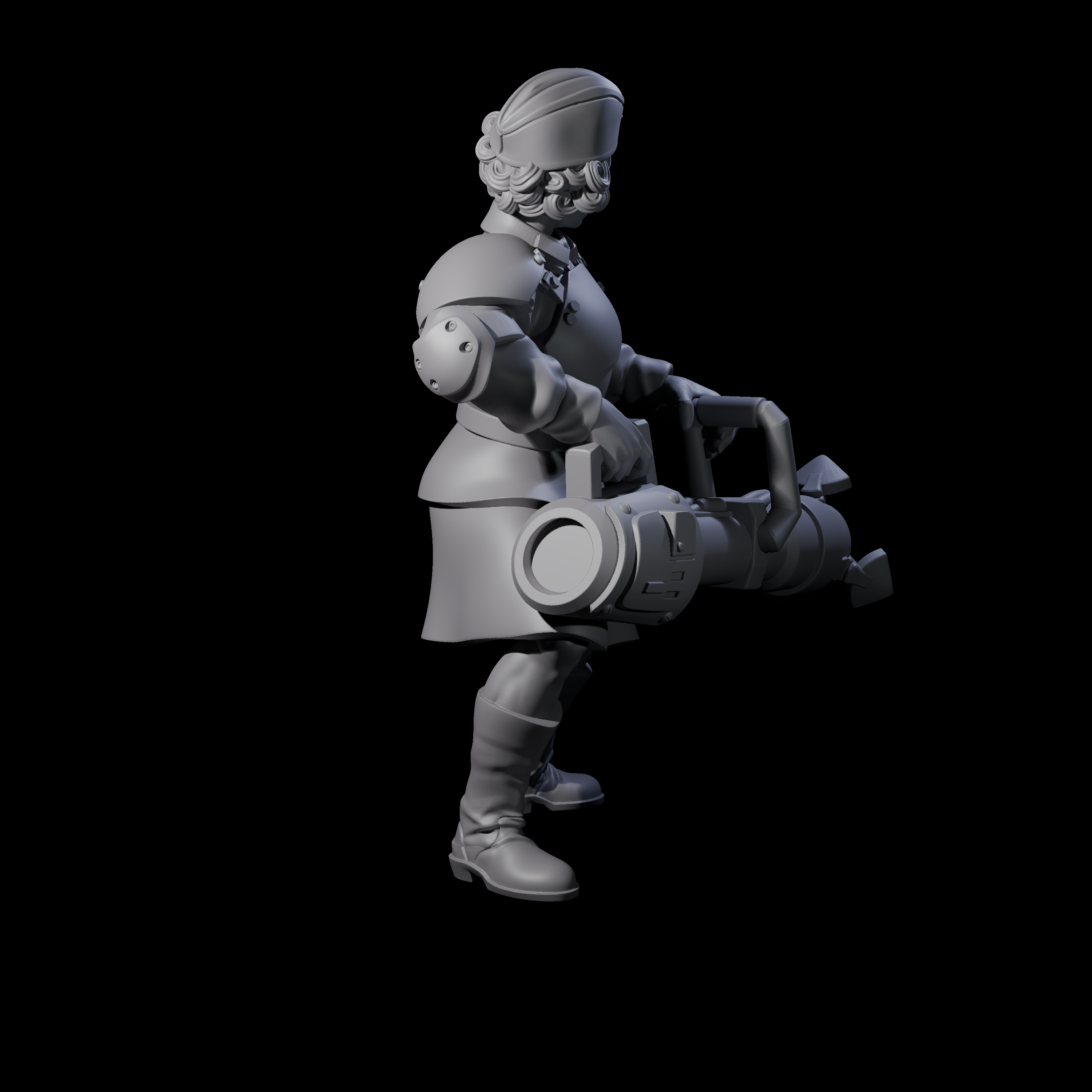 Weird War Soviet Vibrating Sound Cannoneer B Miniature for Dungeons and Dragons, Pathfinder or other TTRPGs