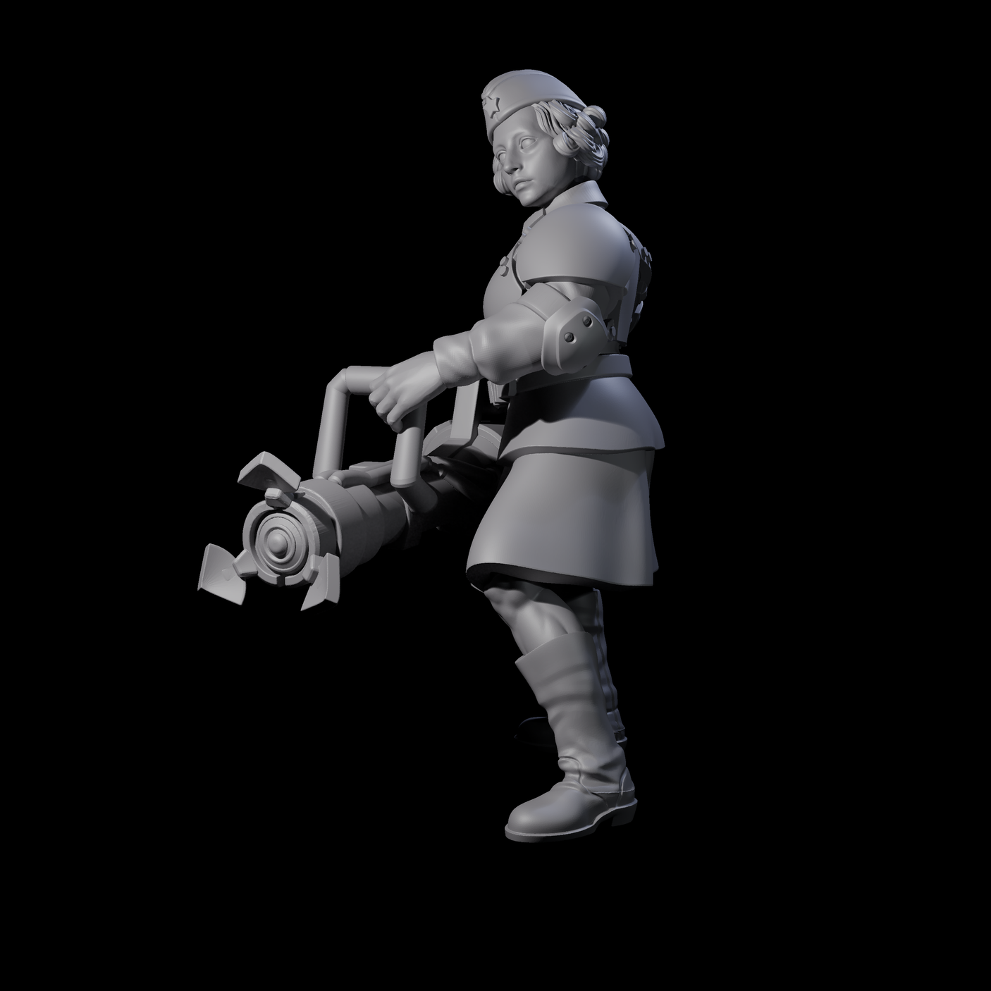 Weird War Soviet Vibrating Sound Cannoneer B Miniature for Dungeons and Dragons, Pathfinder or other TTRPGs