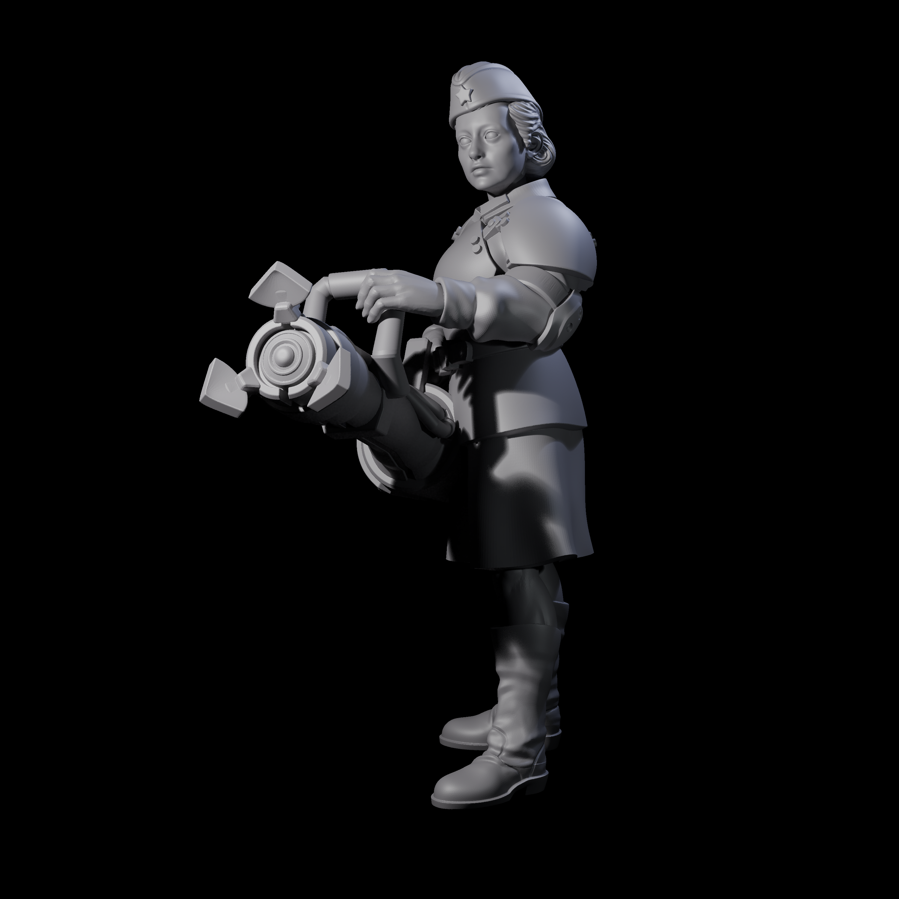 Weird War Soviet Vibrating Sound Cannoneers Miniature for Dungeons and Dragons, Pathfinder or other TTRPGs