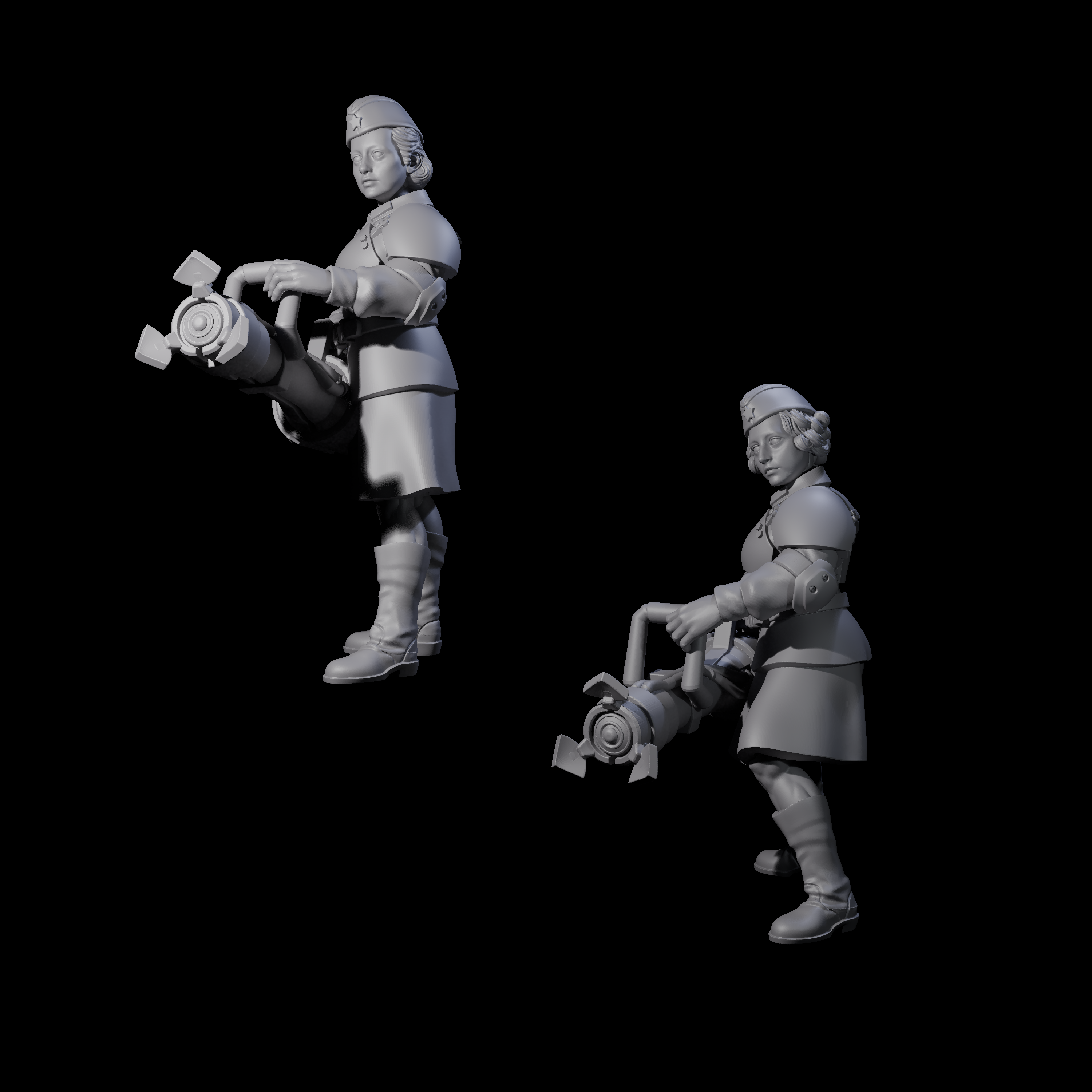 Weird War Soviet Vibrating Sound Cannoneers Miniature for Dungeons and Dragons, Pathfinder or other TTRPGs