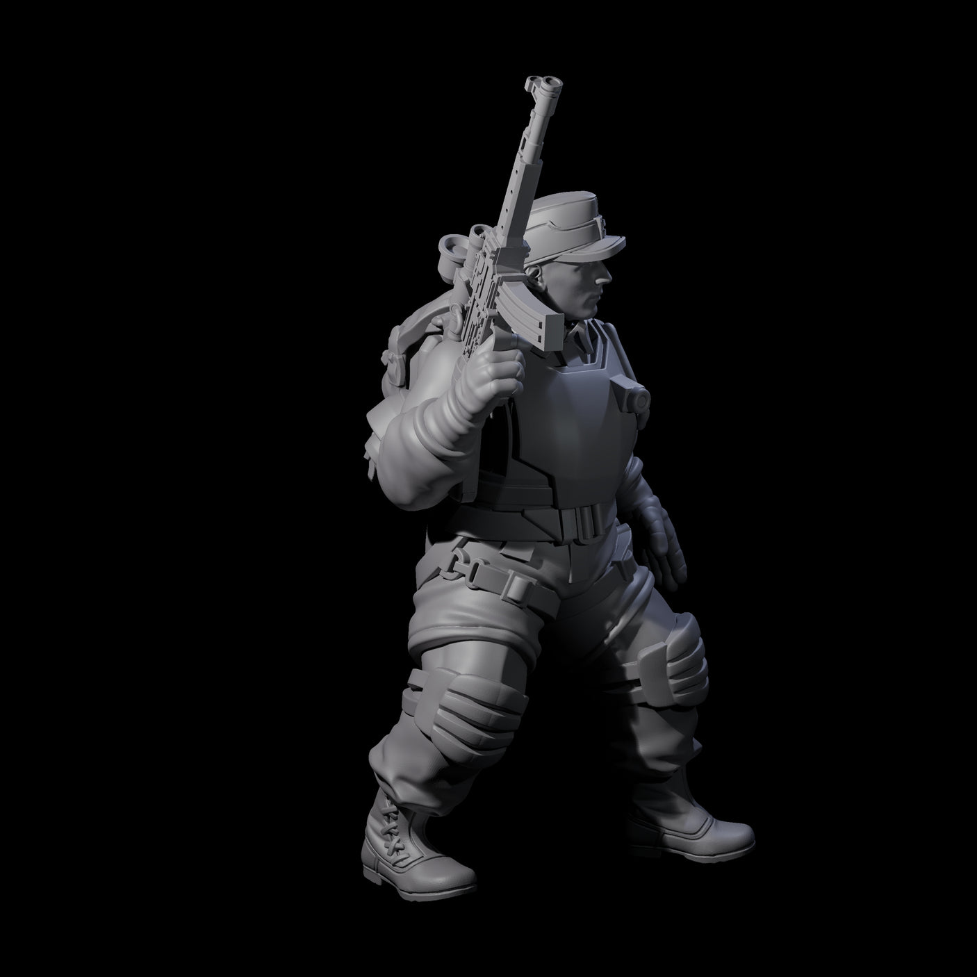 Weird War Tactical German Soldier A Miniature for Dungeons and Dragons, Pathfinder or other TTRPGs