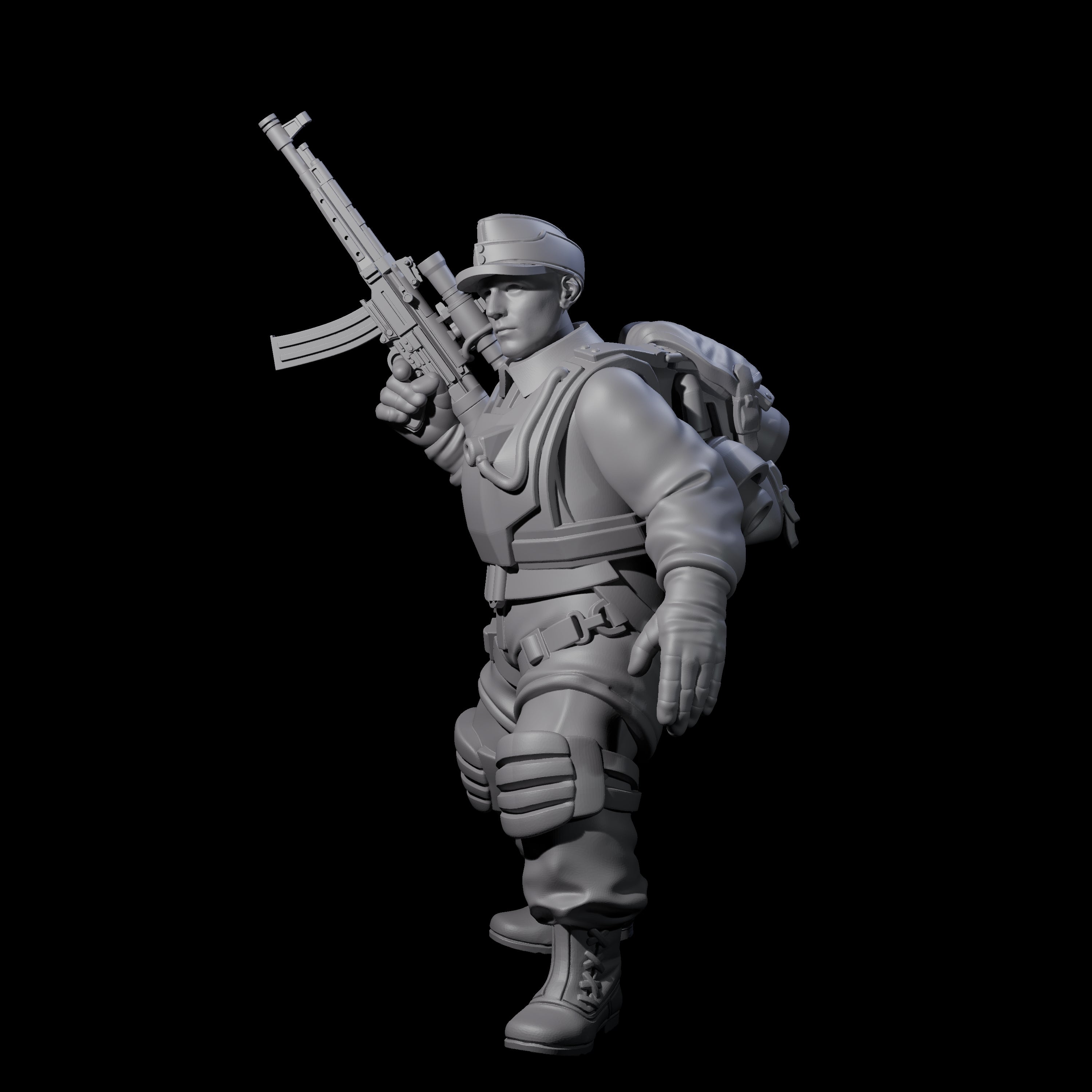Weird War Tactical German Soldier A Miniature for Dungeons and Dragons, Pathfinder or other TTRPGs