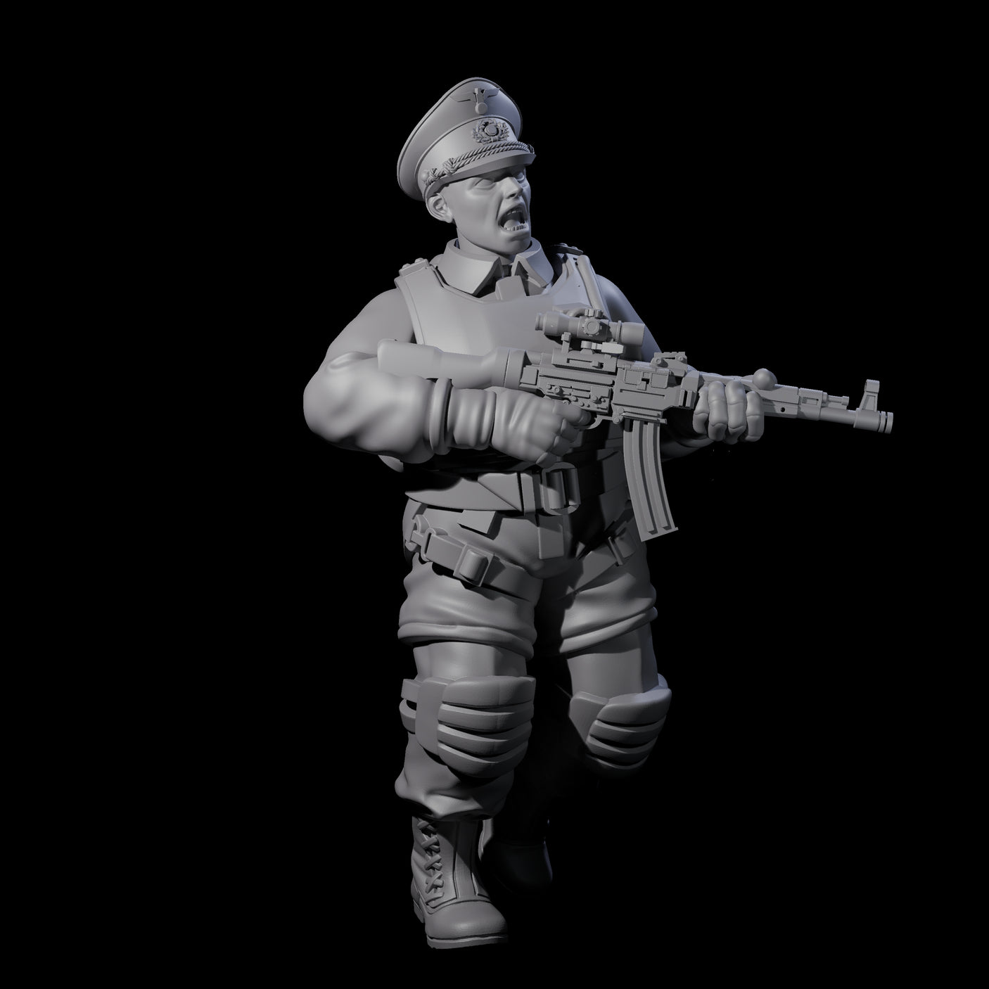 Weird War Tactical German Soldier B Miniature for Dungeons and Dragons, Pathfinder or other TTRPGs