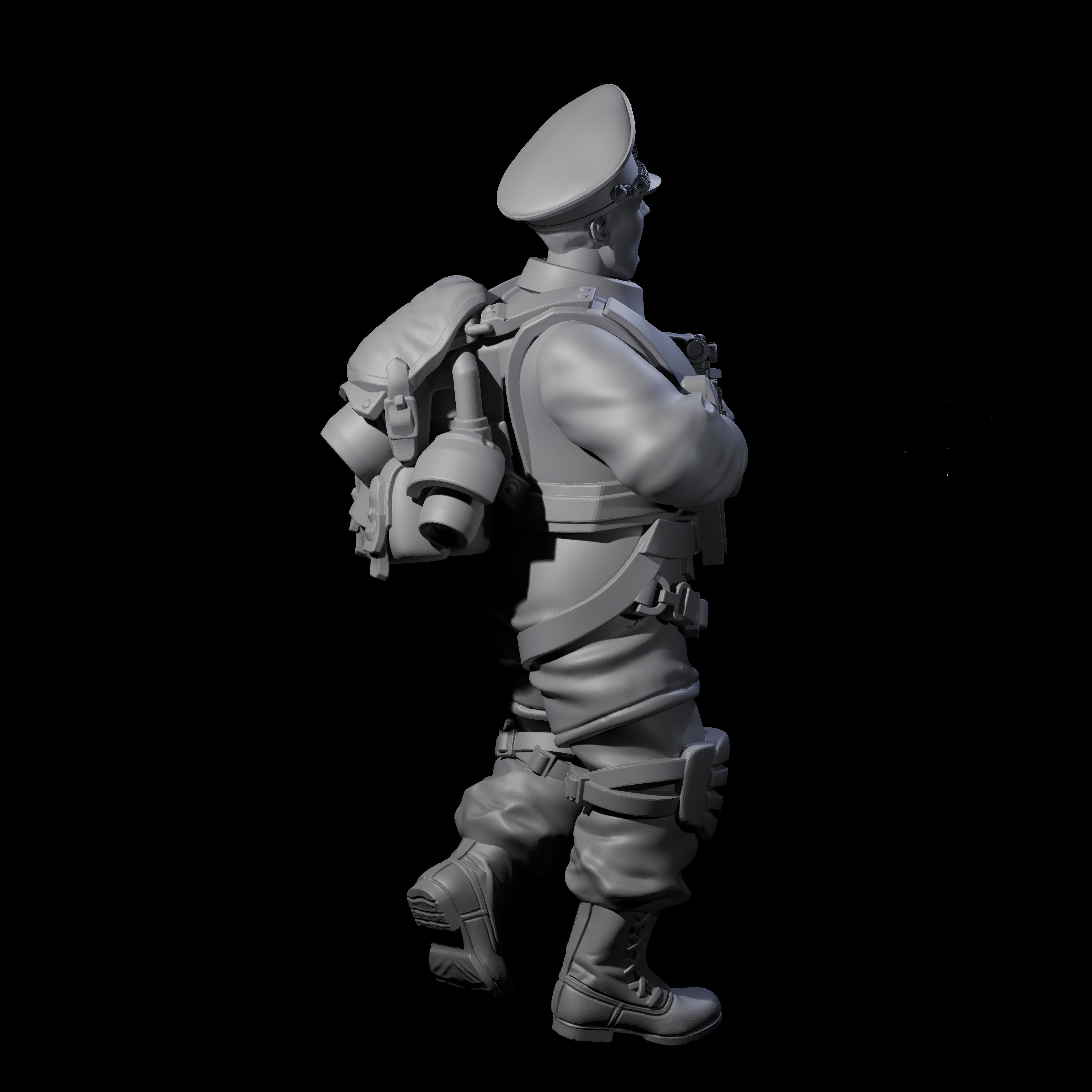 Weird War Tactical German Soldier B Miniature for Dungeons and Dragons, Pathfinder or other TTRPGs